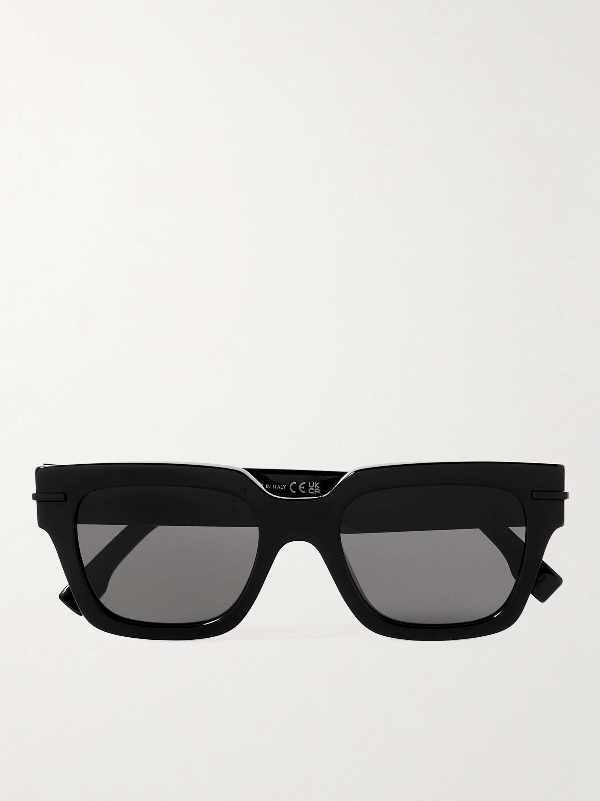 أسود نظارات شمسية Fendigraphy من الأسيتات بإطار مربّع | FENDI | MR PORTER
