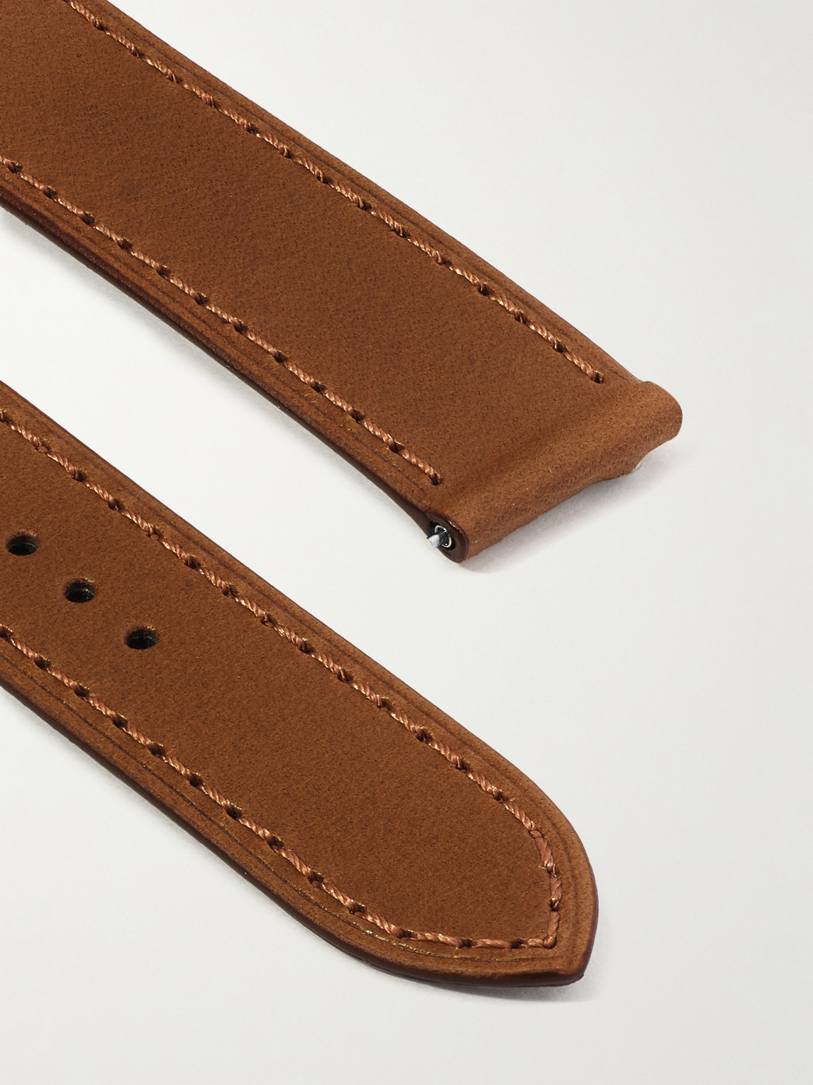 Shop Cartier Leather Watch Strap In Brown