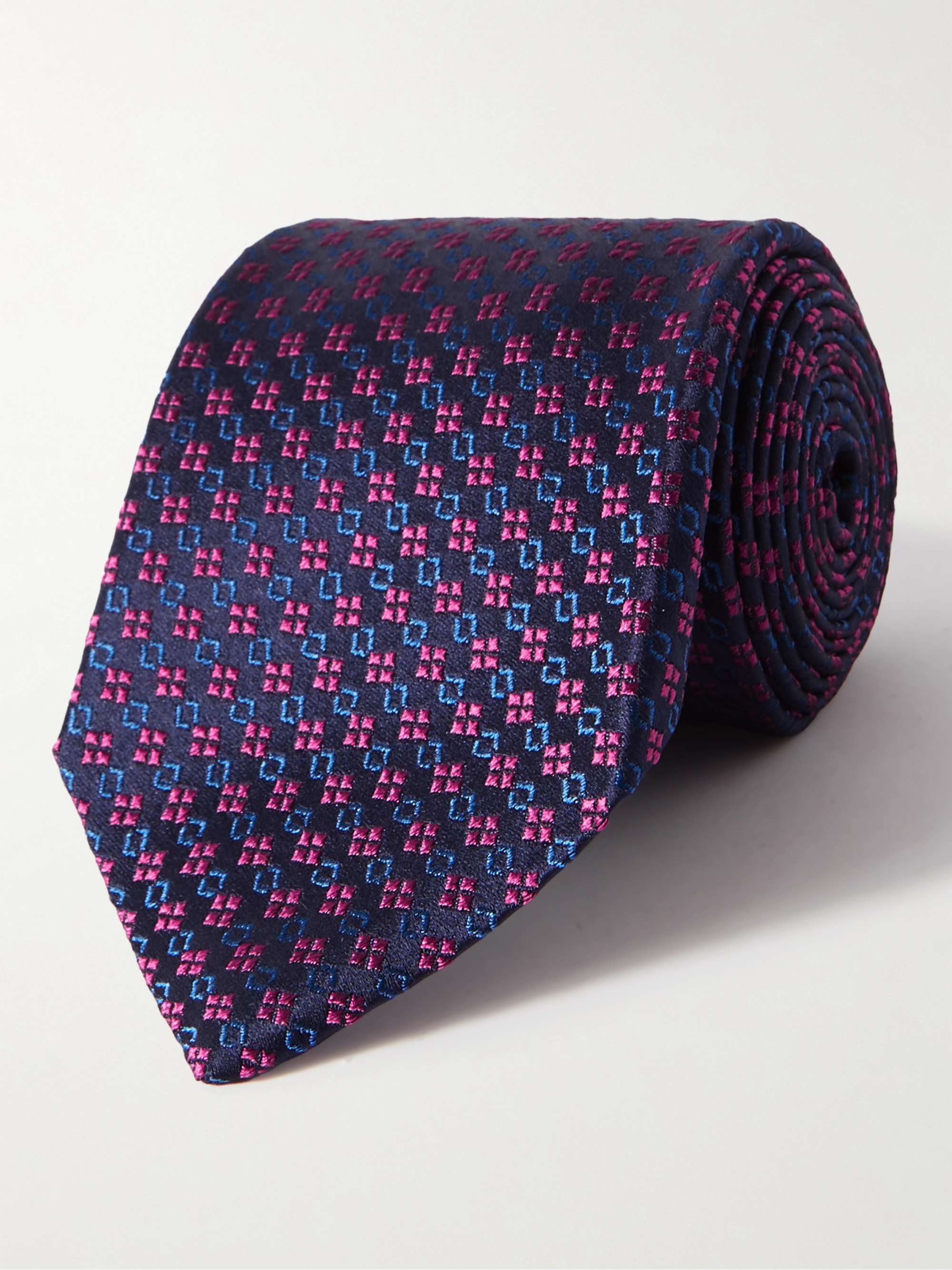 Cravatta in seta jacquard Mini Geo, 9 cm | MR PORTER