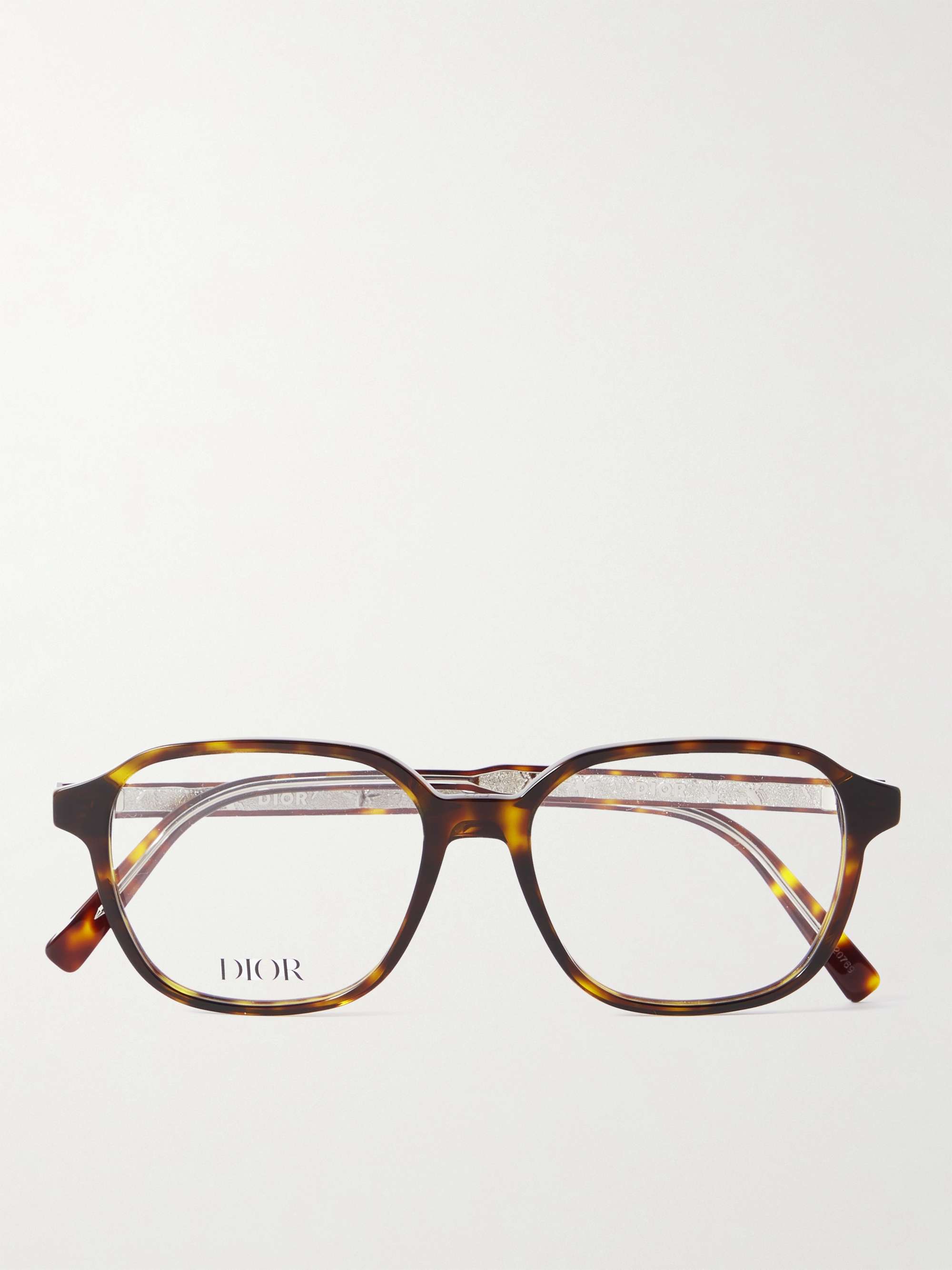 DIOR EYEWEAR InDiorO S3I Square-Frame Tortoiseshell Acetate Optical Glasses  for Men | MR PORTER