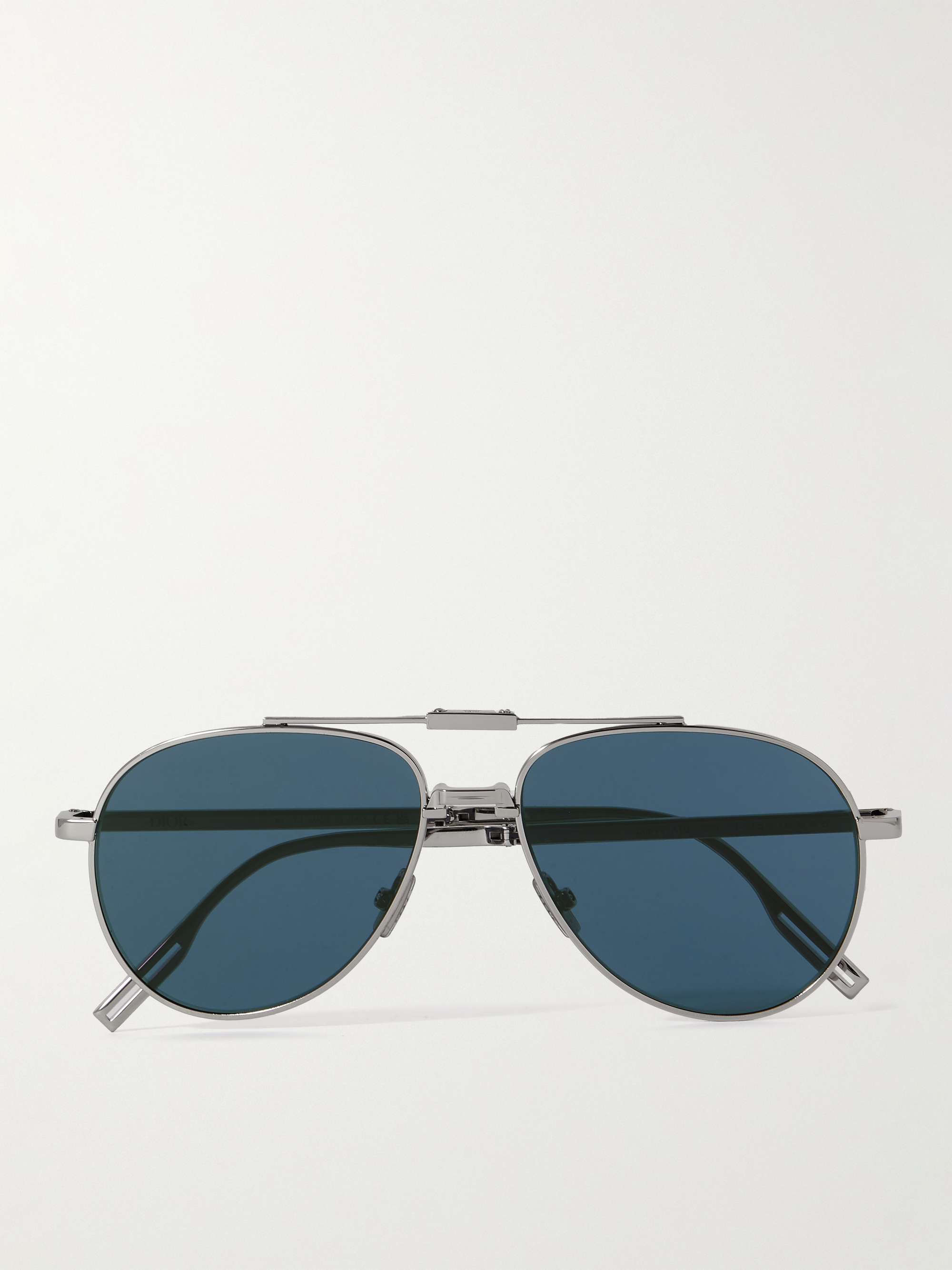 DIOR EYEWEAR Dior90 A1U Aviator-Style Silver-Tone Sunglasses for Men | MR  PORTER