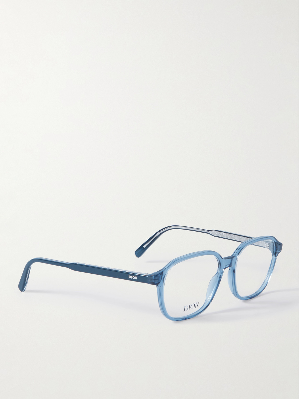 Shop Dior Ino S3i Square-frame Acetate Optical Glasses In Blue