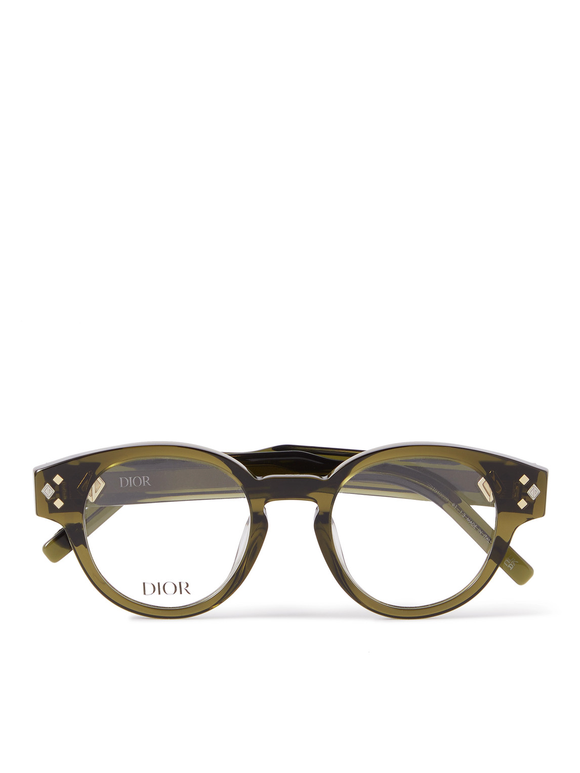 Shop Dior Cd Diamondo R1i Acetate Optical Glasses In Green