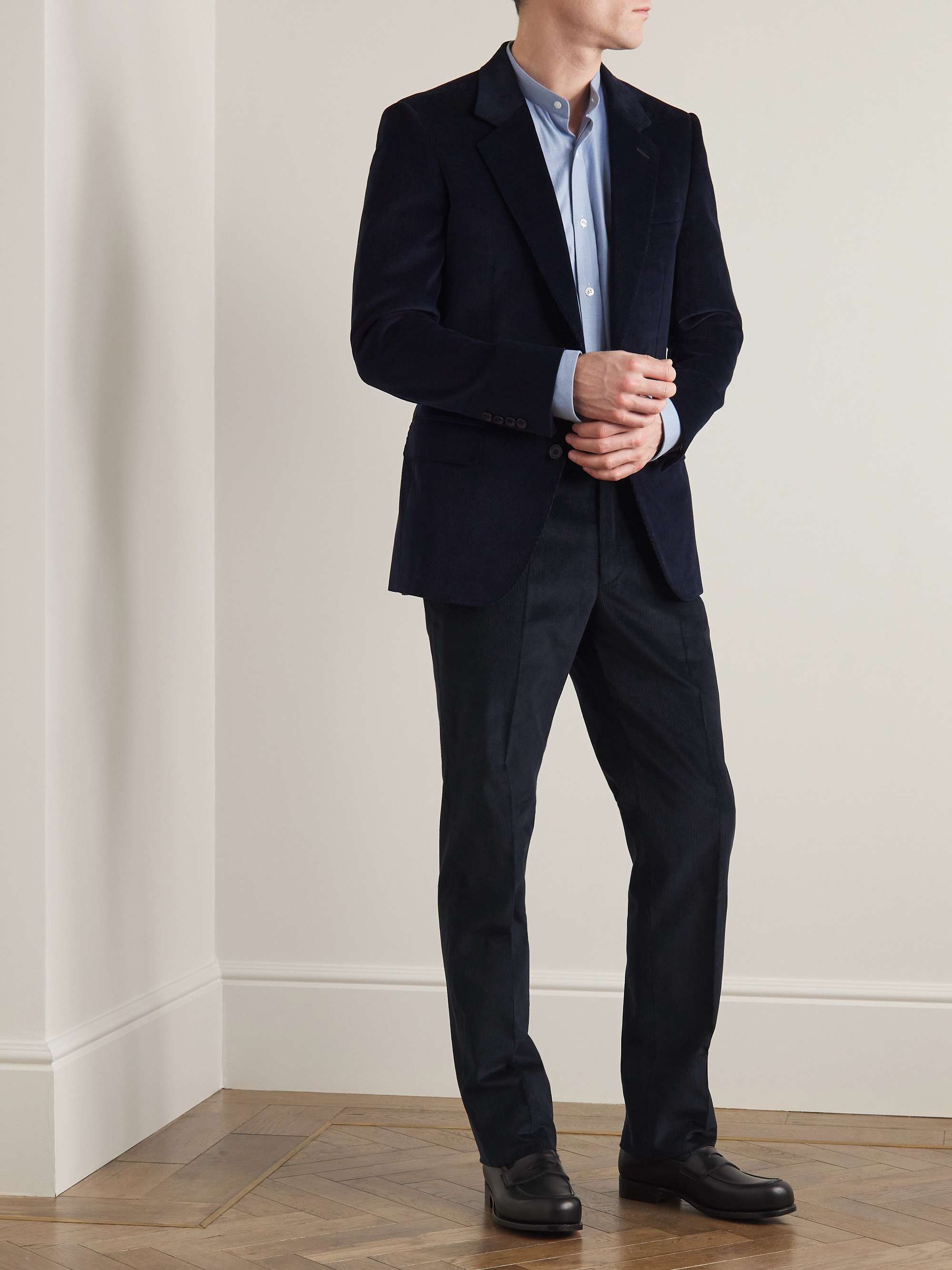 KINGSMAN Slim-Fit Cotton and Cashmere-Blend Corduroy Suit Jacket | MR PORTER