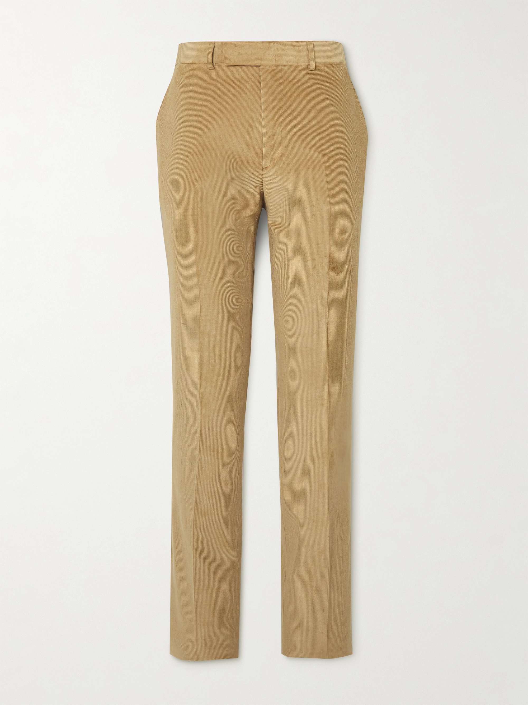 KINGSMAN Straight-Leg Cotton and Cashmere-Blend Corduroy Suit Trousers ...