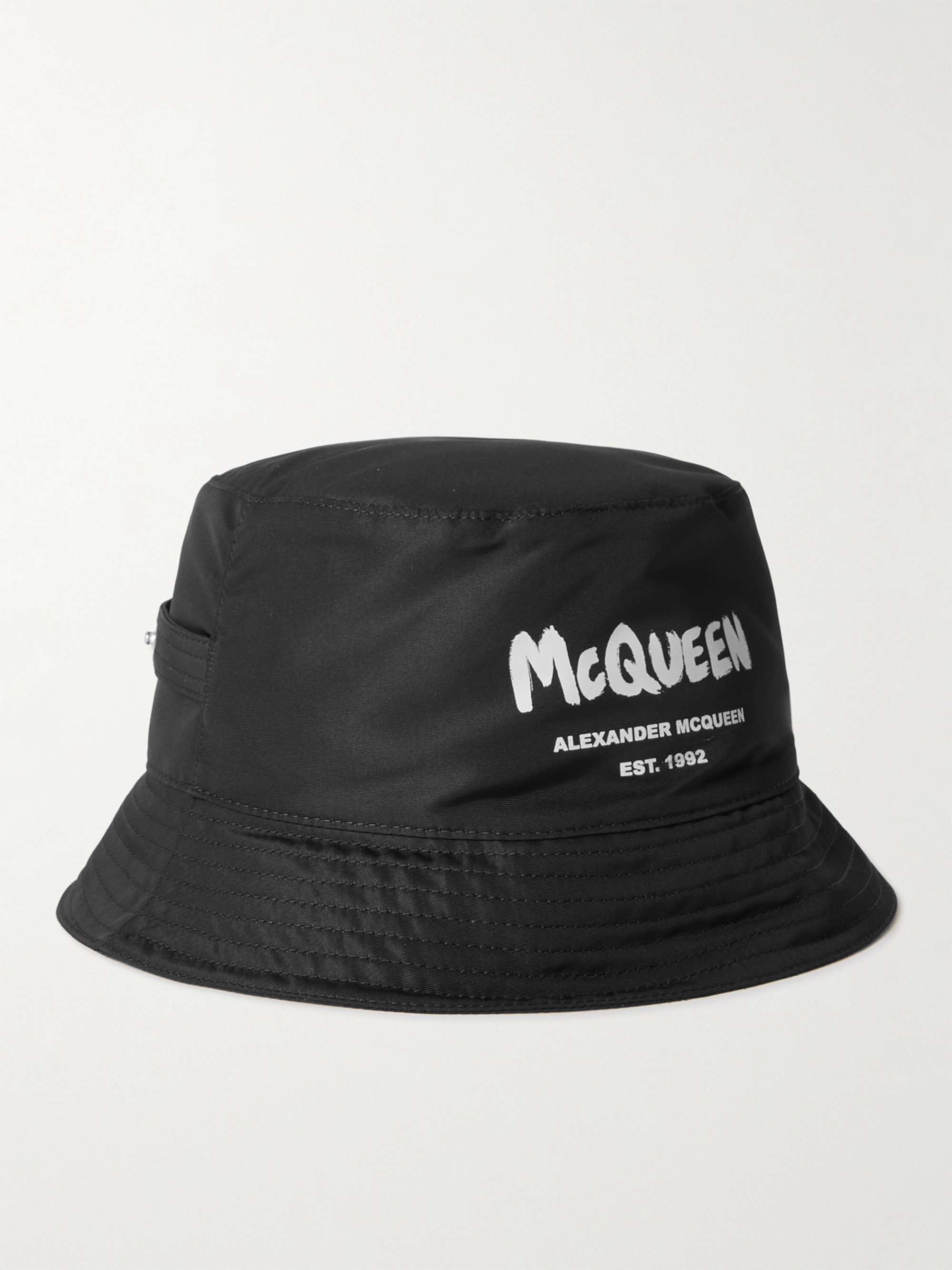 ALEXANDER MCQUEEN Logo-Appliquéd Shell Bucket Hat for Men | MR PORTER