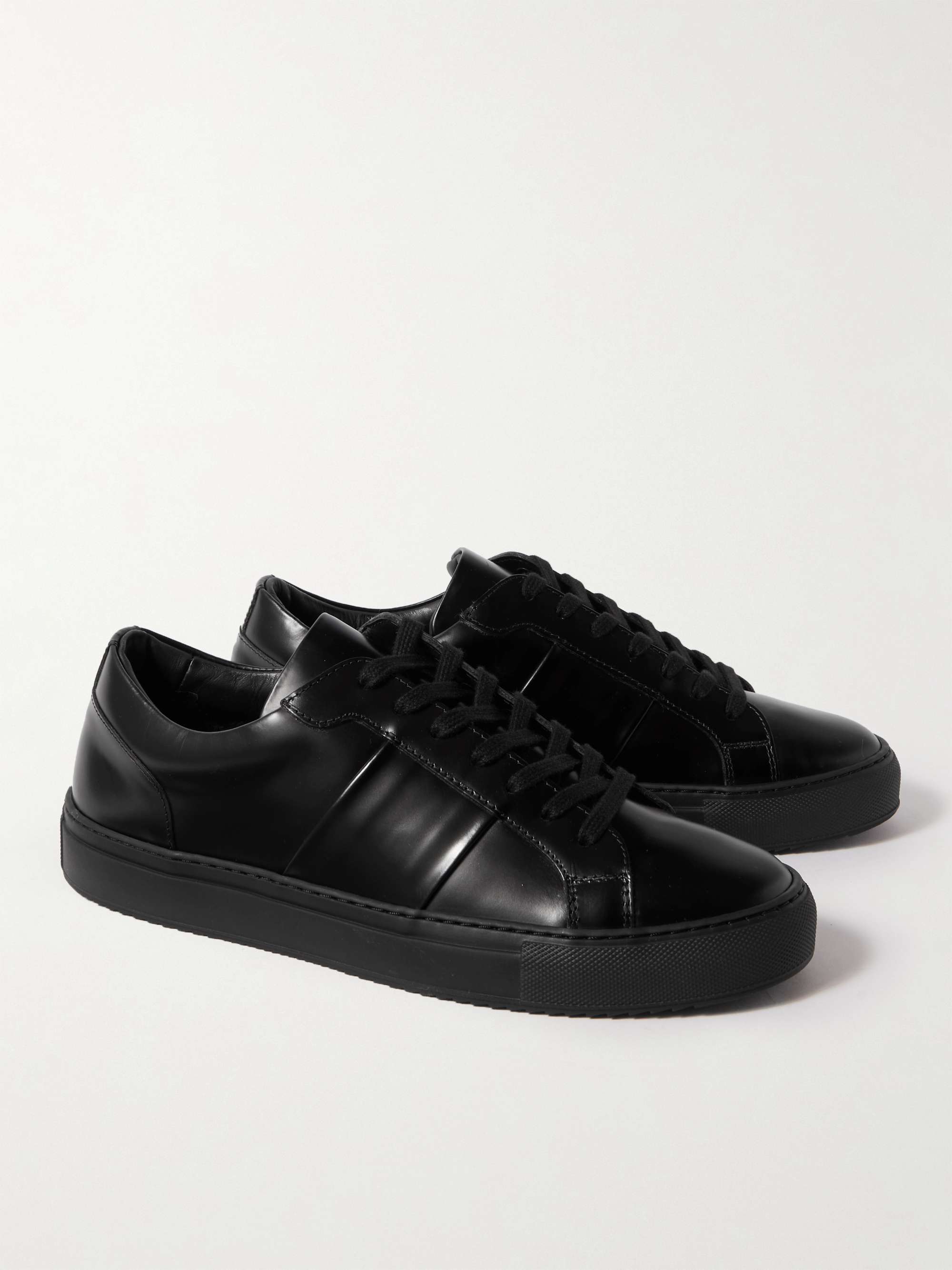 MR P. Larry Glossed-Leather Sneakers | MR PORTER