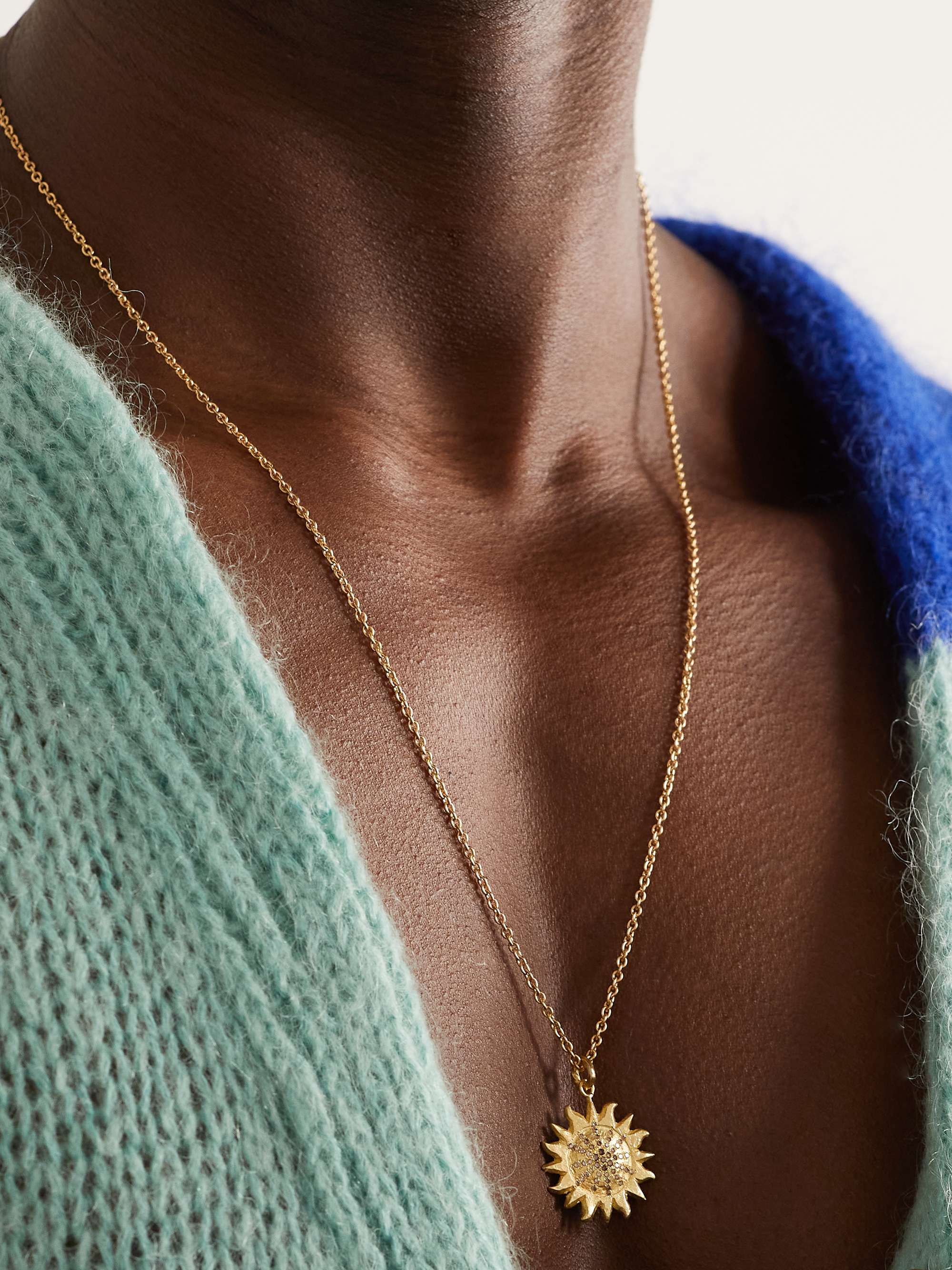 ELHANATI Sun Gold Diamond Pendant Necklace for Men | MR PORTER