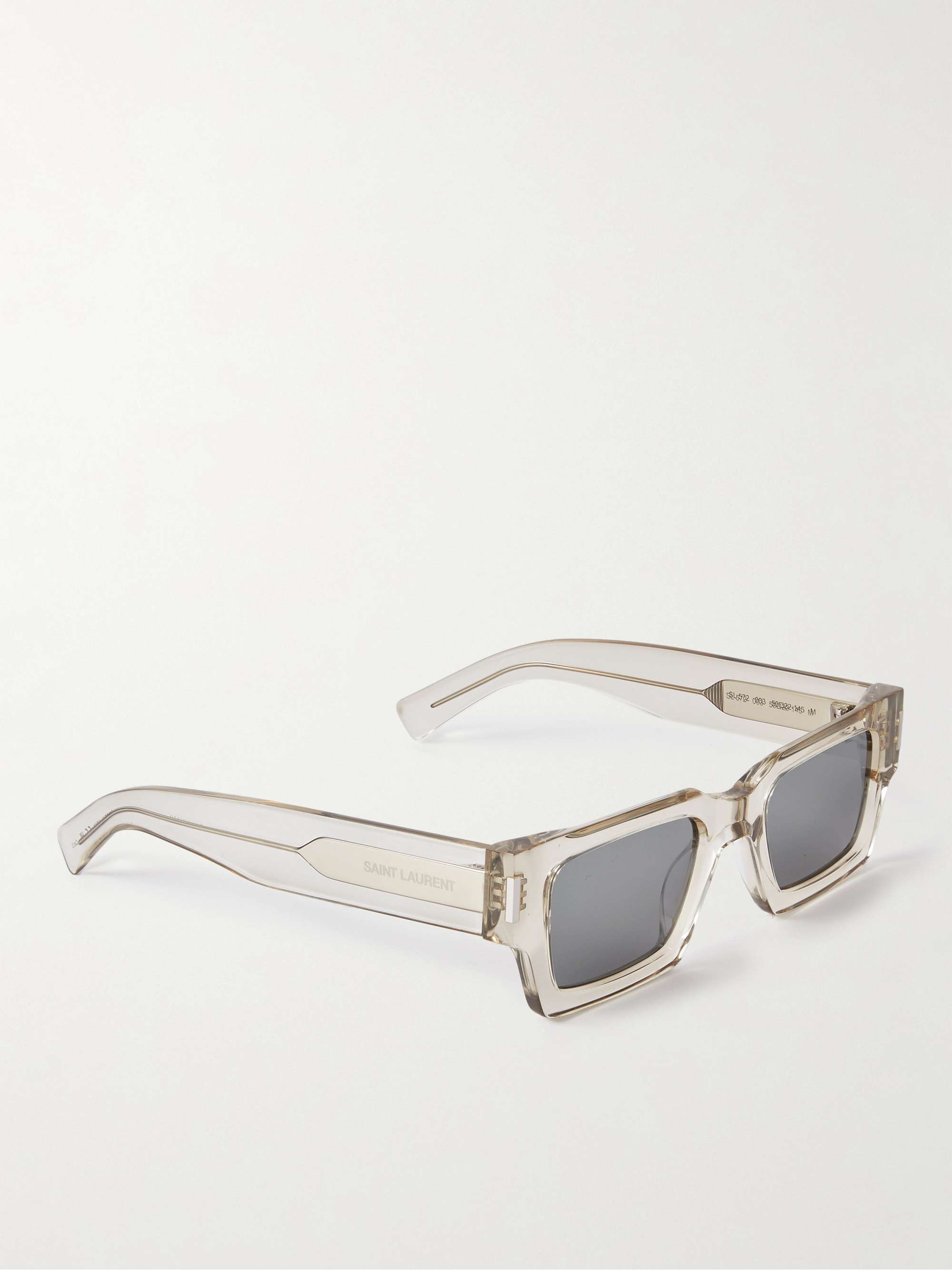 SAINT LAURENT EYEWEAR Rectangular-Frame Acetate Sunglasses for Men | MR ...