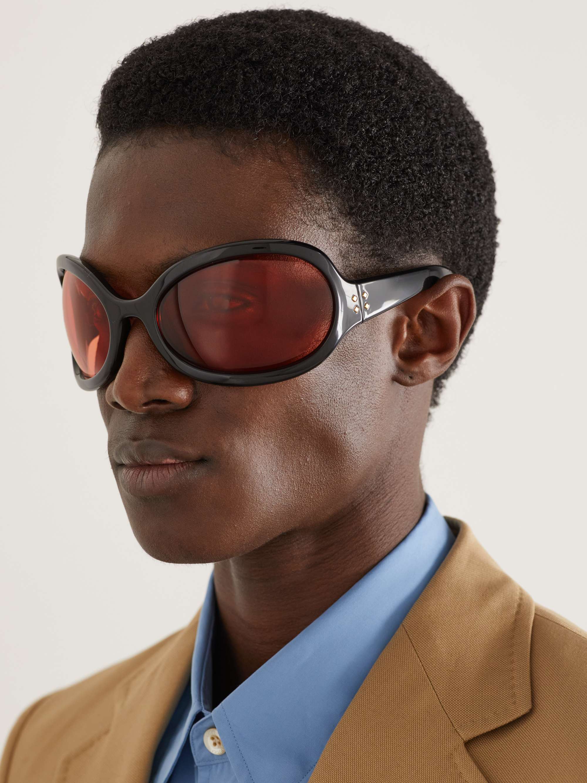 GUCCI EYEWEAR Round-Frame Acetate Sunglasses for Men | MR PORTER