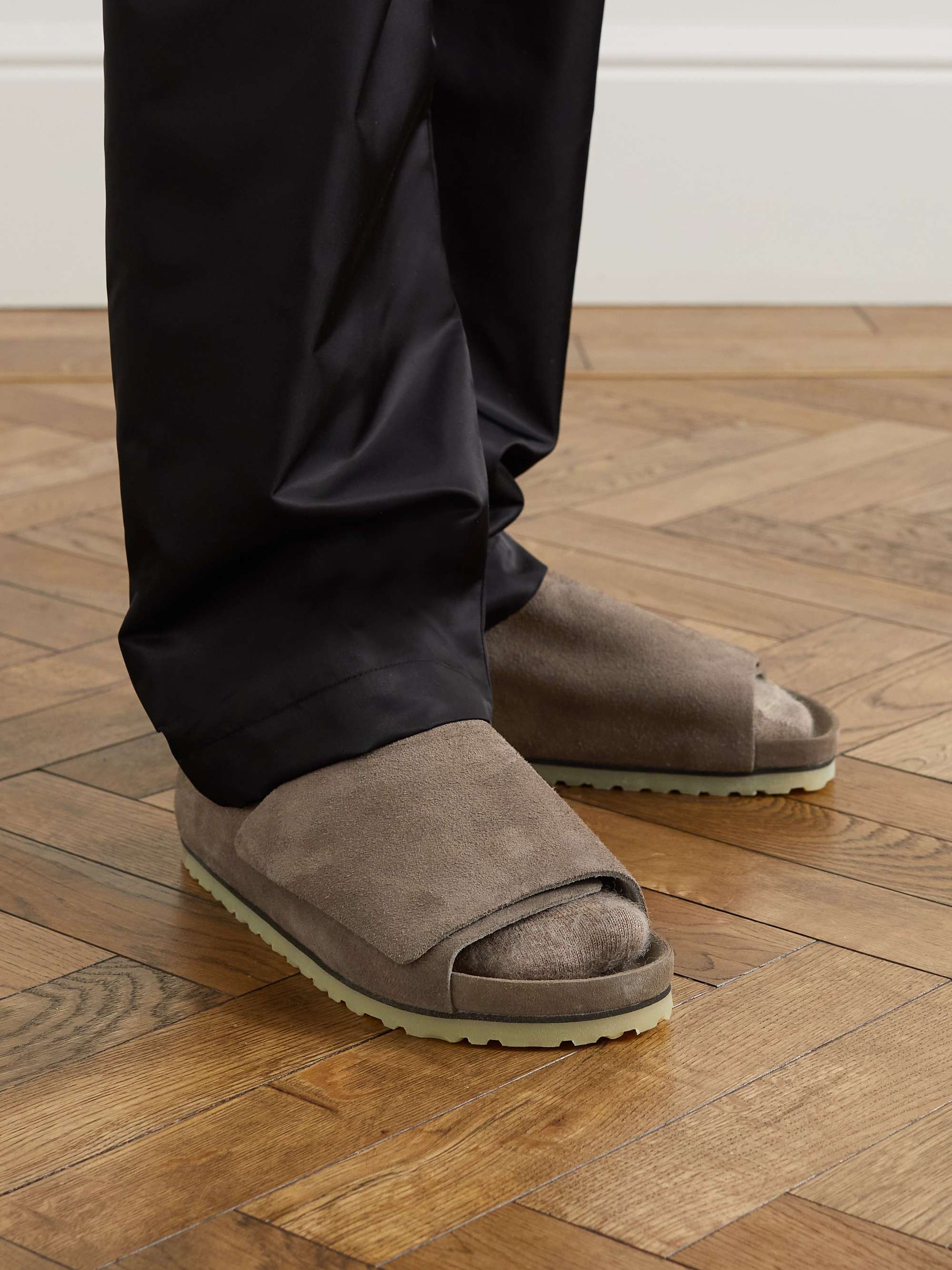 Birkenstock + Fear of God Suede Sandals - Men - Brown Suede Shoes - EU 39