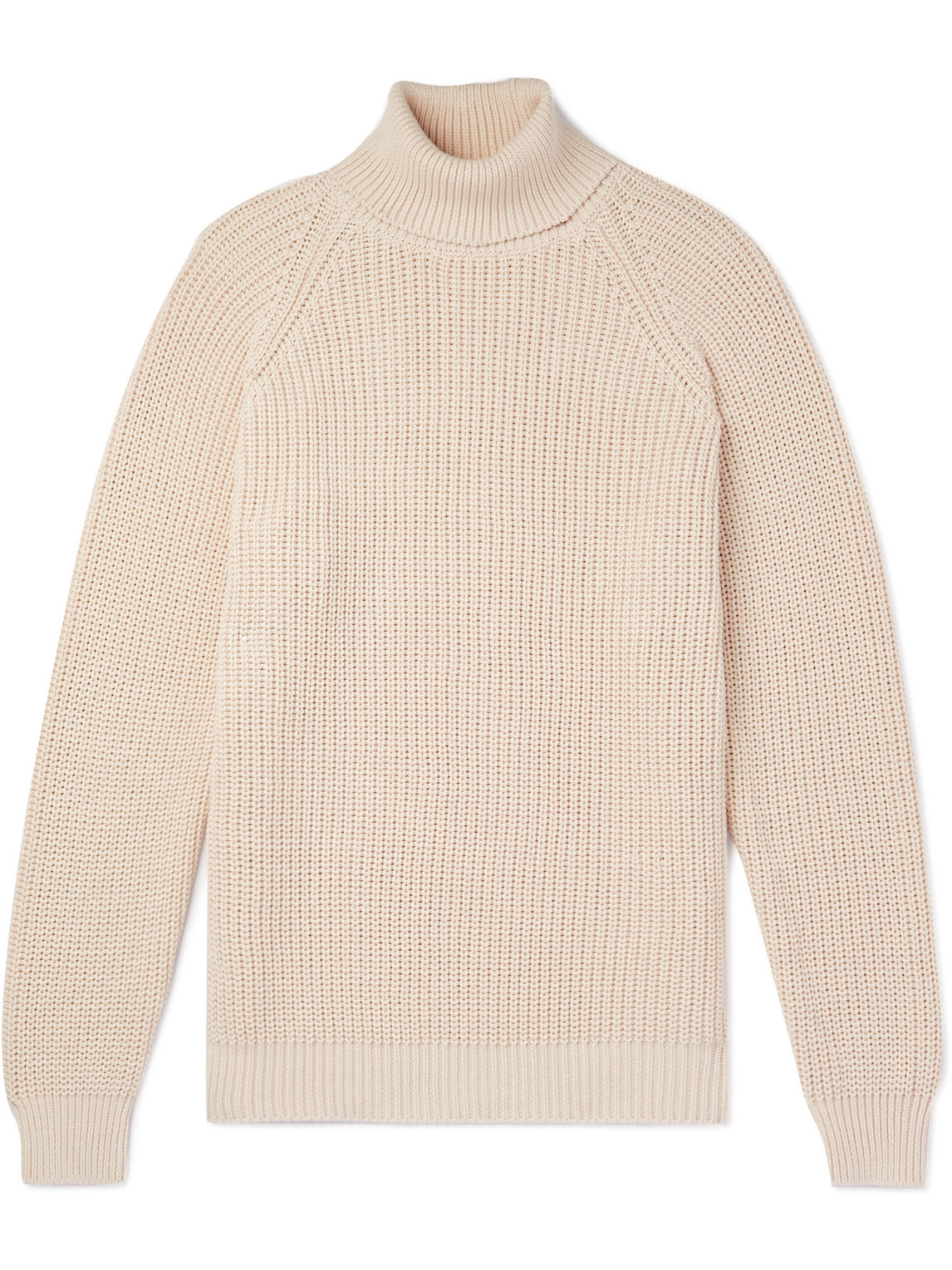 Ribbed Cotton Rollneck Sweater