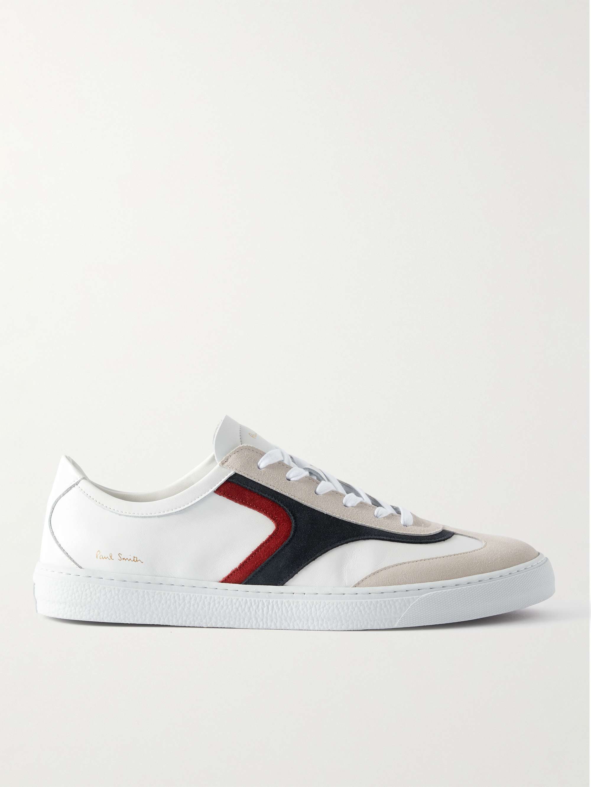 PAUL SMITH Suede-Trimmed Leather Sneakers for Men | MR PORTER