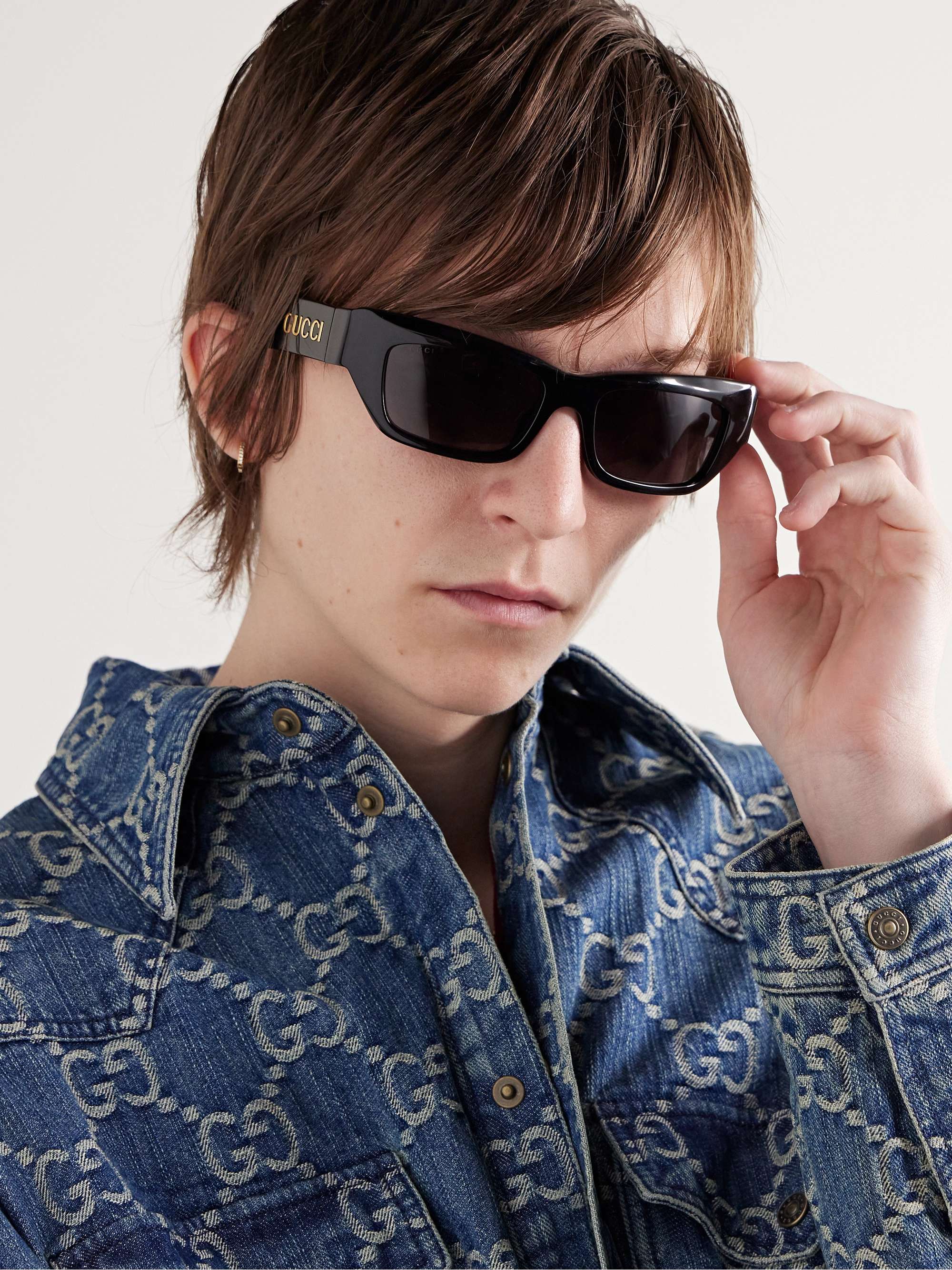 GUCCI EYEWEAR Cat-Eye Acetate Sunglasses for Men | MR PORTER