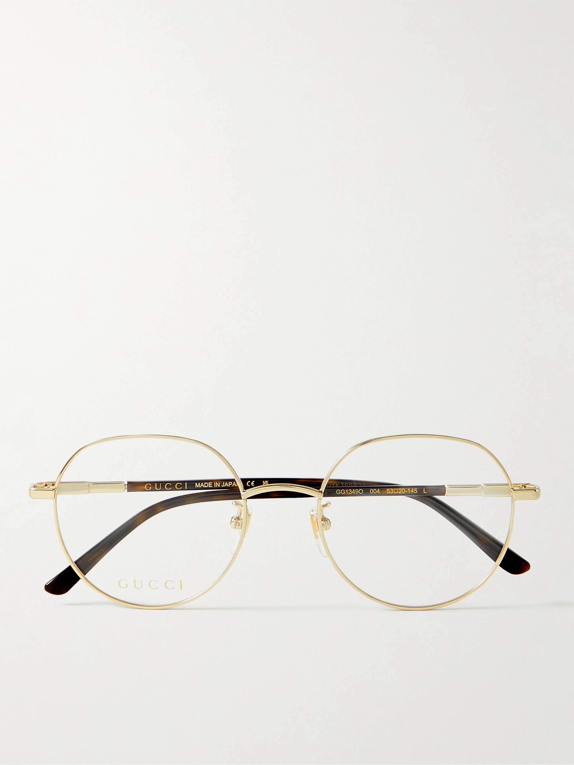 GUCCI EYEWEAR Round-Frame Gold-Tone Optical Glasses for Men | MR PORTER
