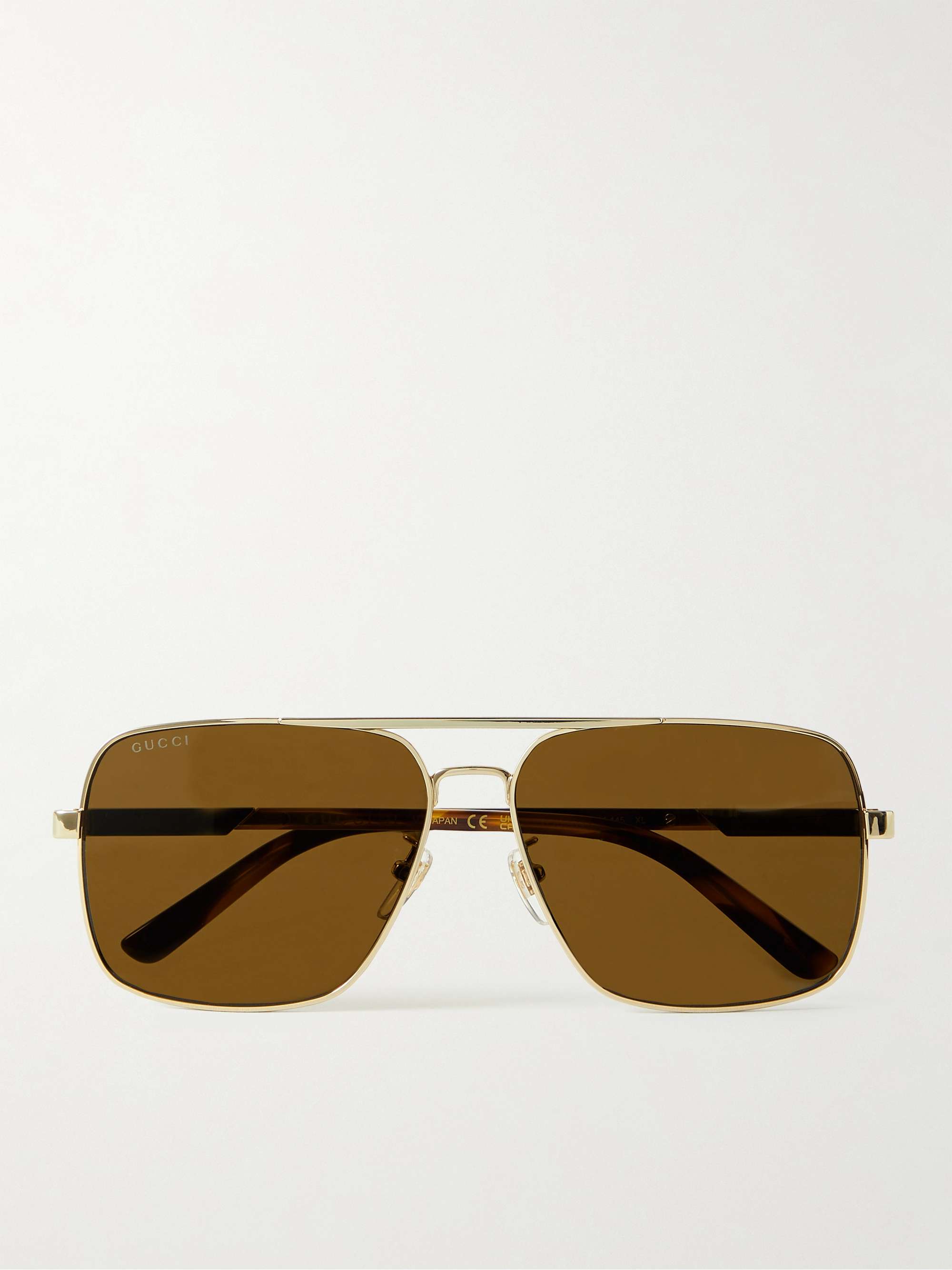 GUCCI EYEWEAR Aviator-Style Gold-Tone Sunglasses for Men | MR PORTER