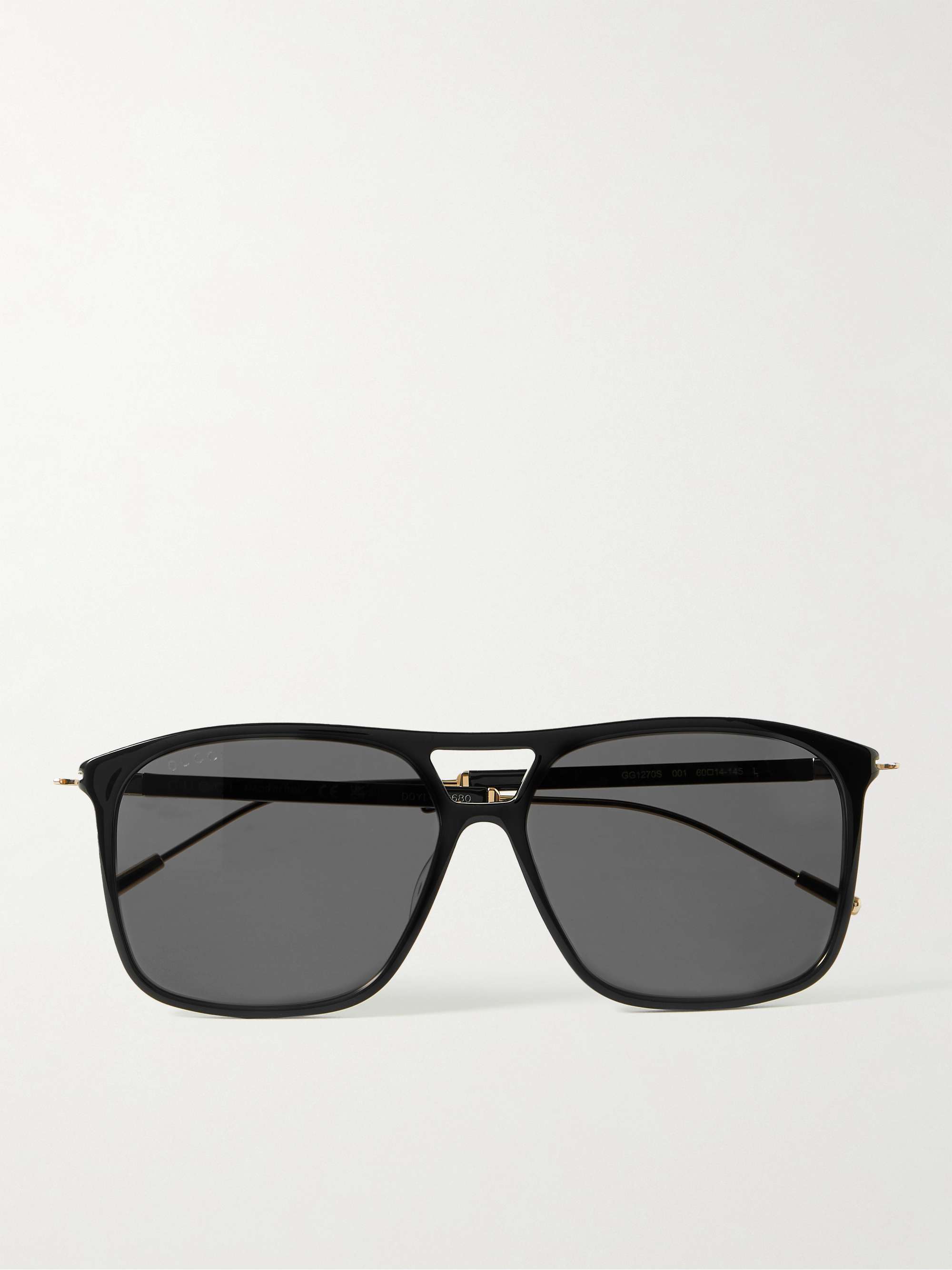 GUCCI EYEWEAR Aviator-Style Gold-Tone and Acetate Sunglasses | MR PORTER