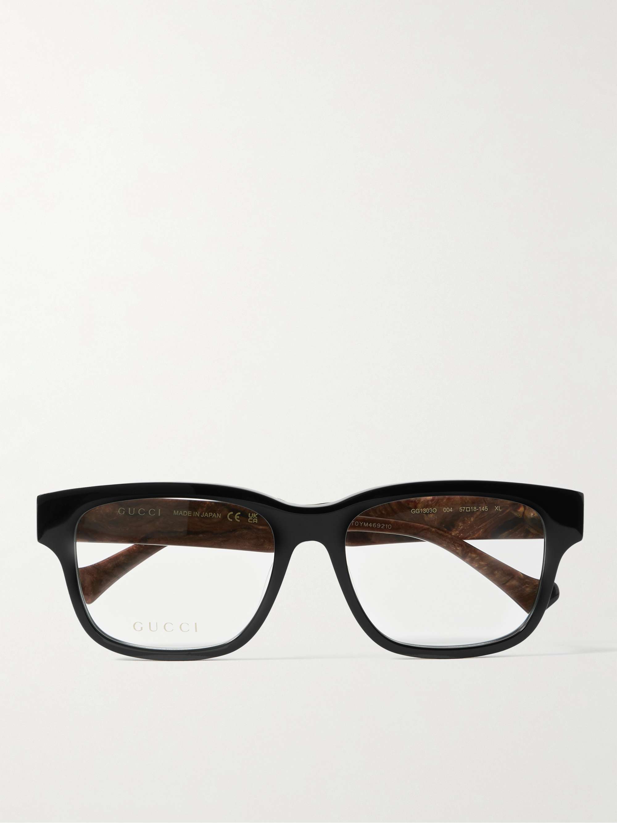 Zweifarbige Brille mit D-Rahmen aus Azetat | MR PORTER