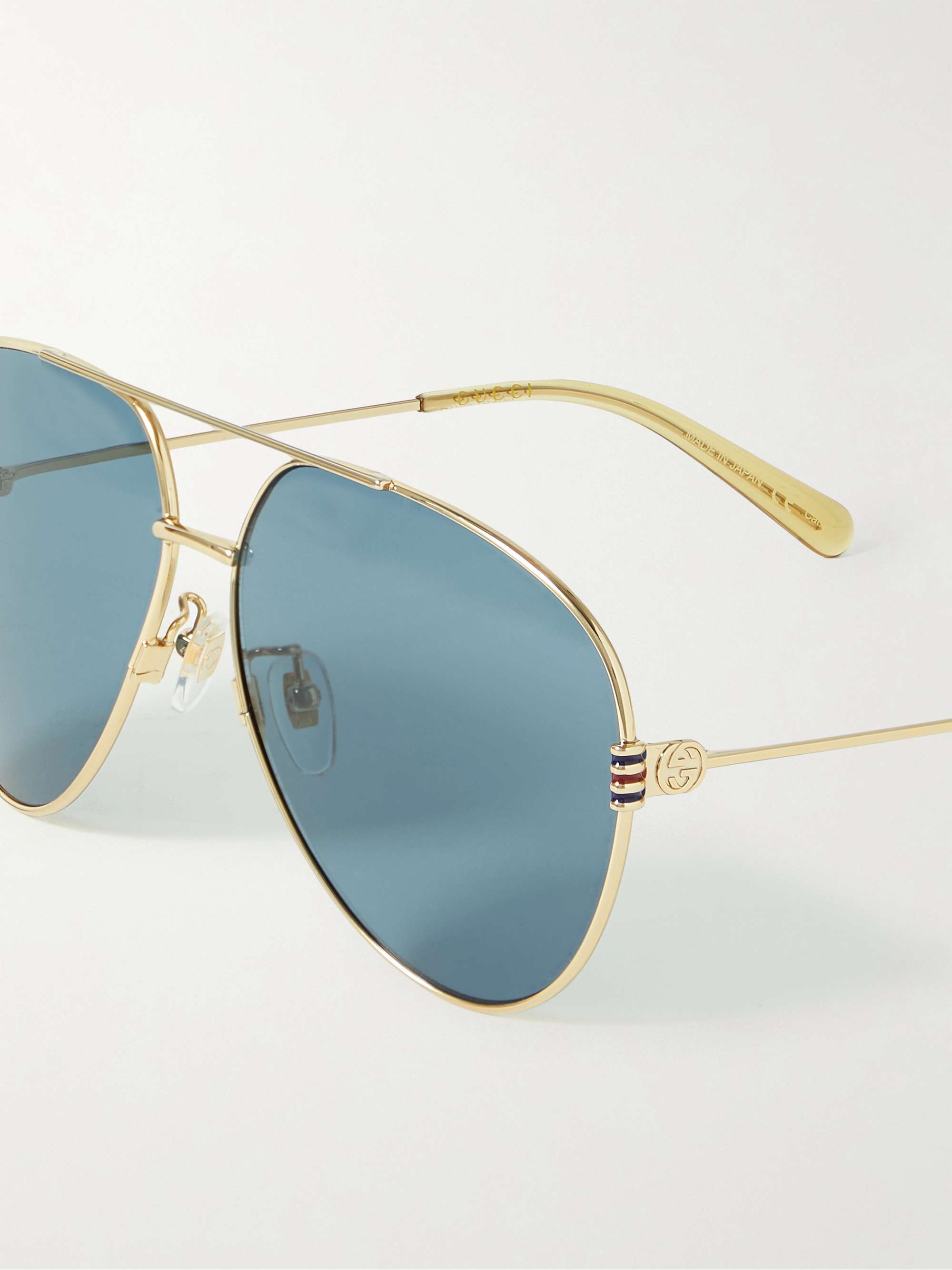 GUCCI EYEWEAR Aviator-Style Gold-Tone Sunglasses | MR PORTER