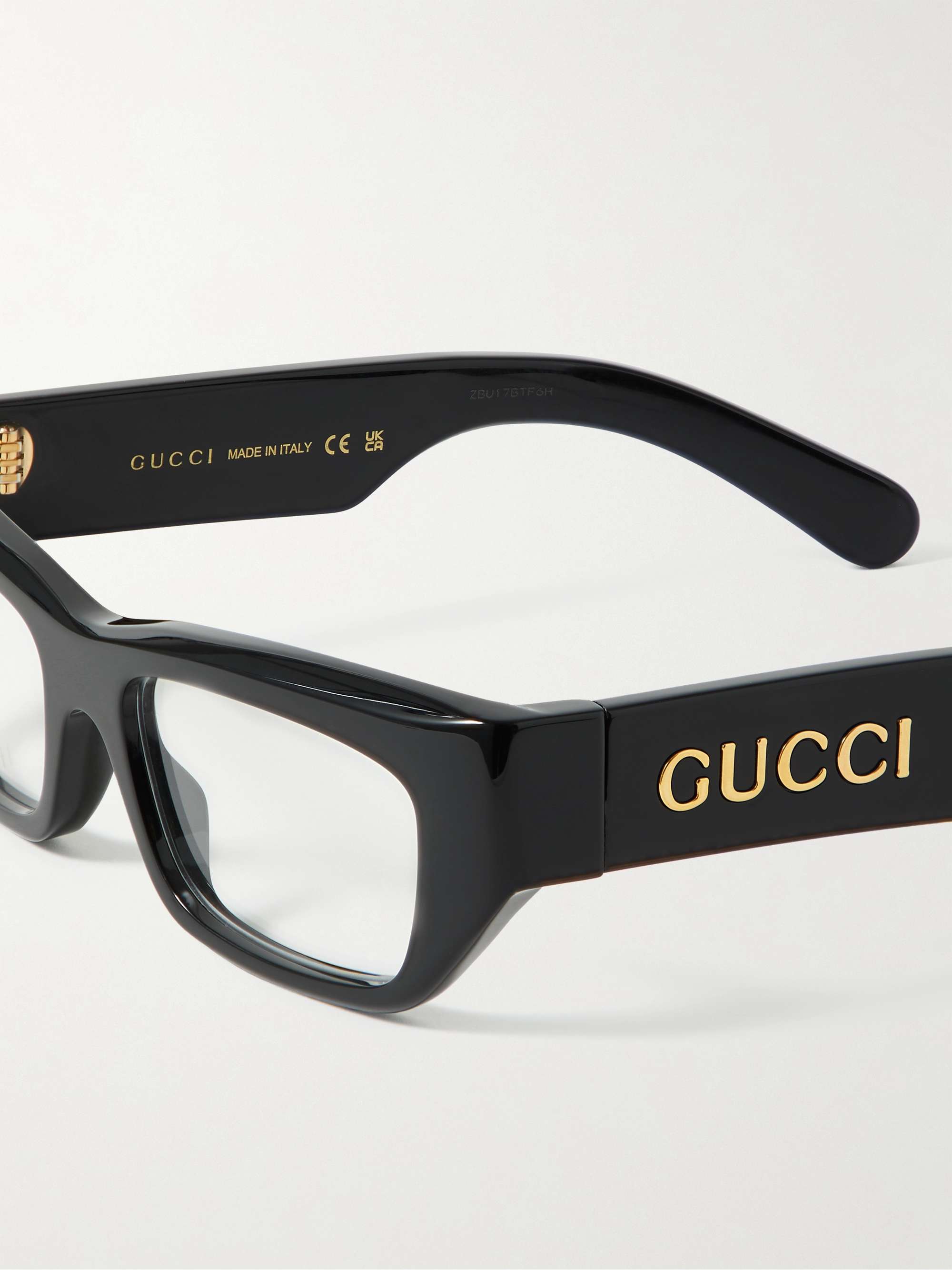GUCCI EYEWEAR Rectangular-Frame Acetate Optical Glasses for Men | MR PORTER