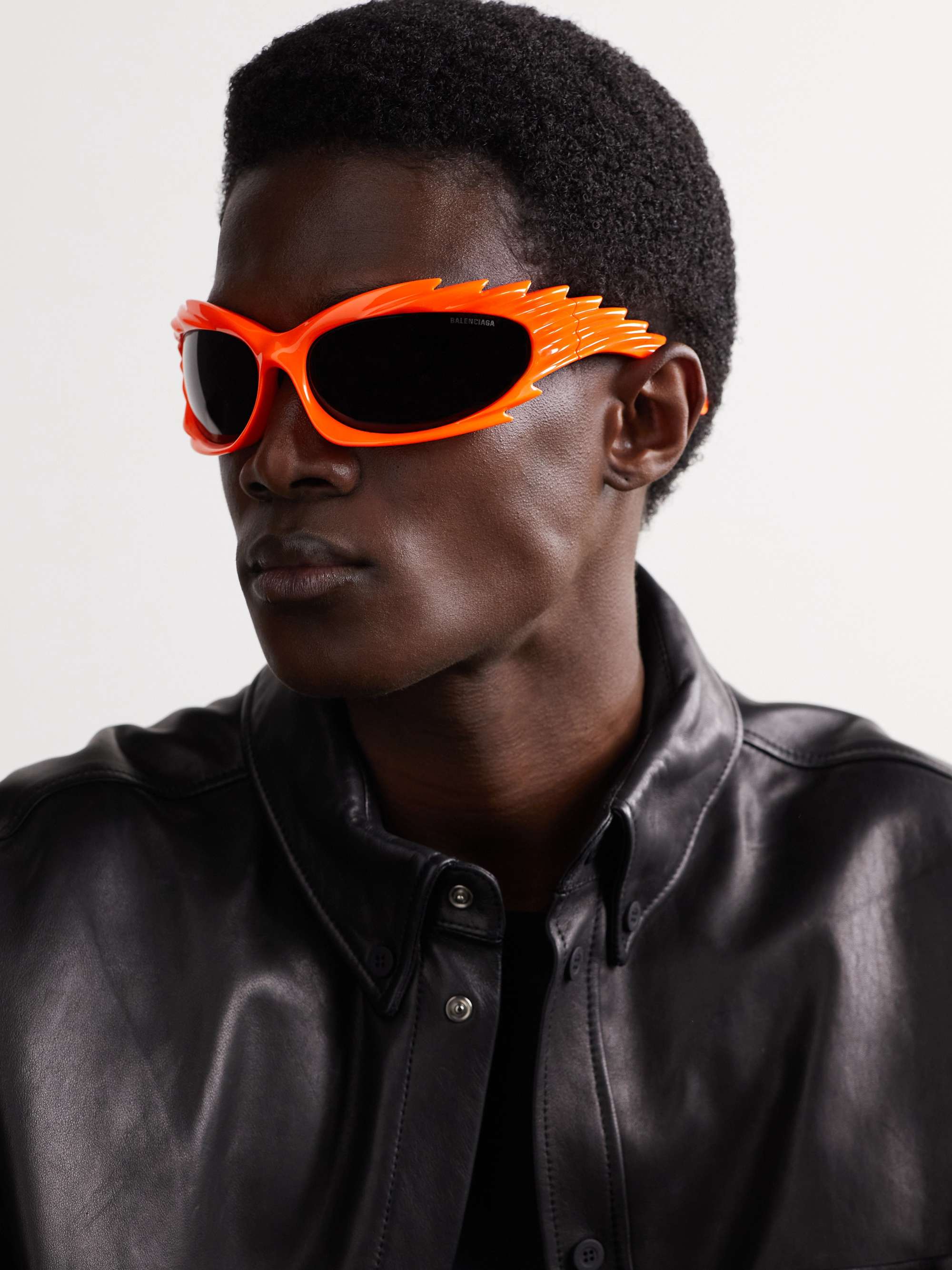 BALENCIAGA EYEWEAR Spike Acetate Sunglasses | MR PORTER