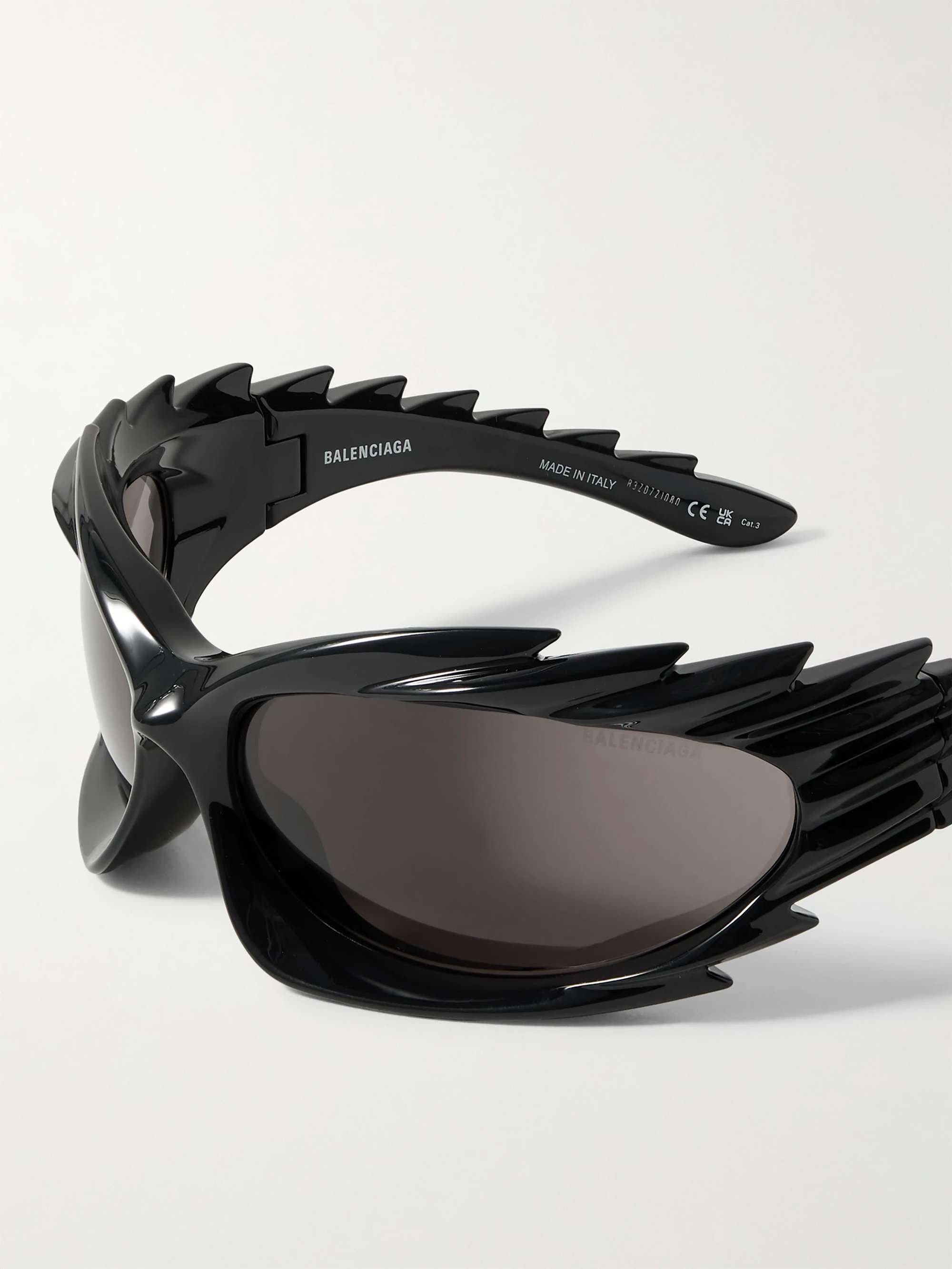 BALENCIAGA EYEWEAR Spike Acetate Sunglasses for Men | MR PORTER