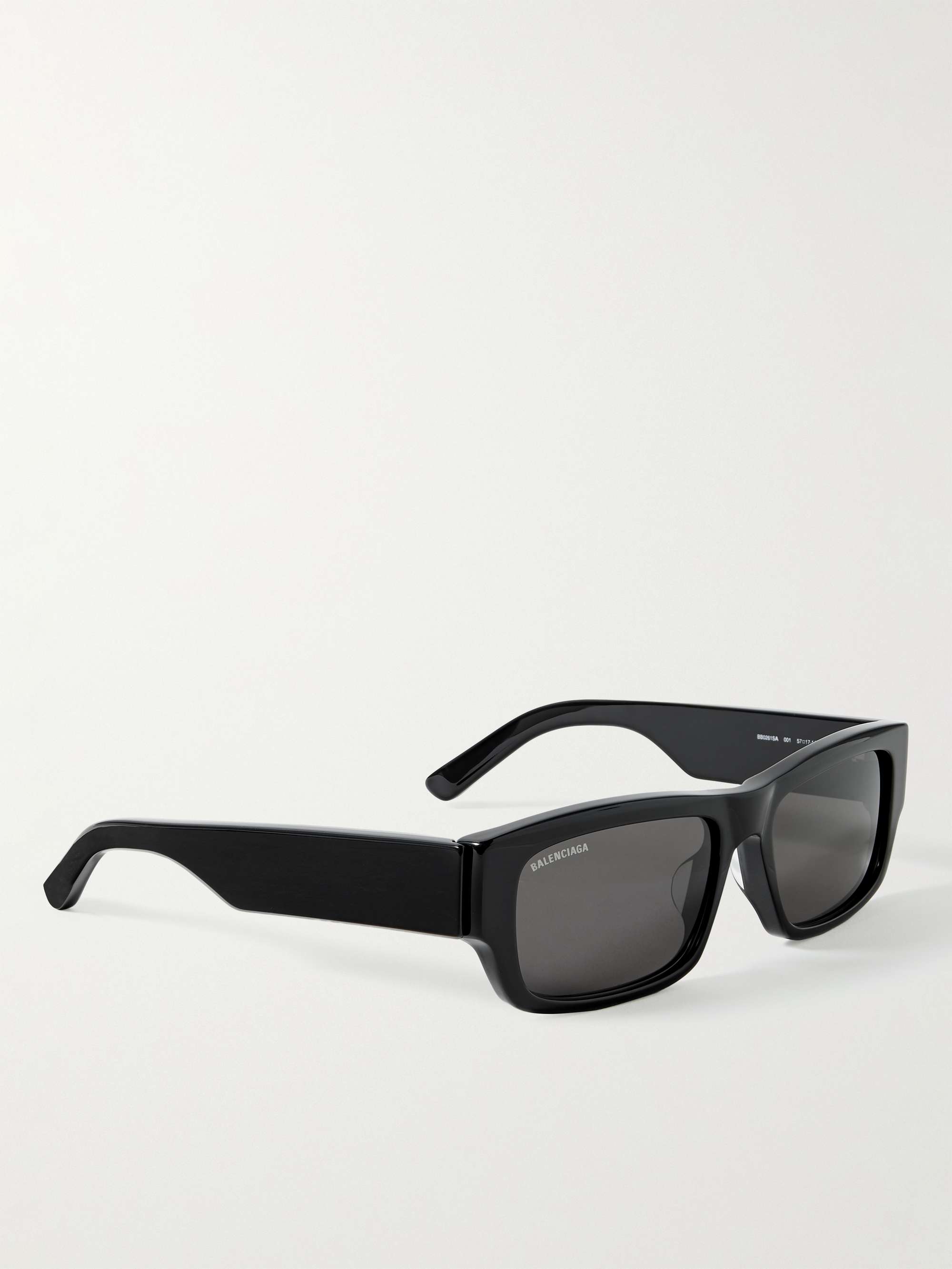 BALENCIAGA EYEWEAR Rectangular-Frame Logo-Print Acetate Sunglasses | MR  PORTER