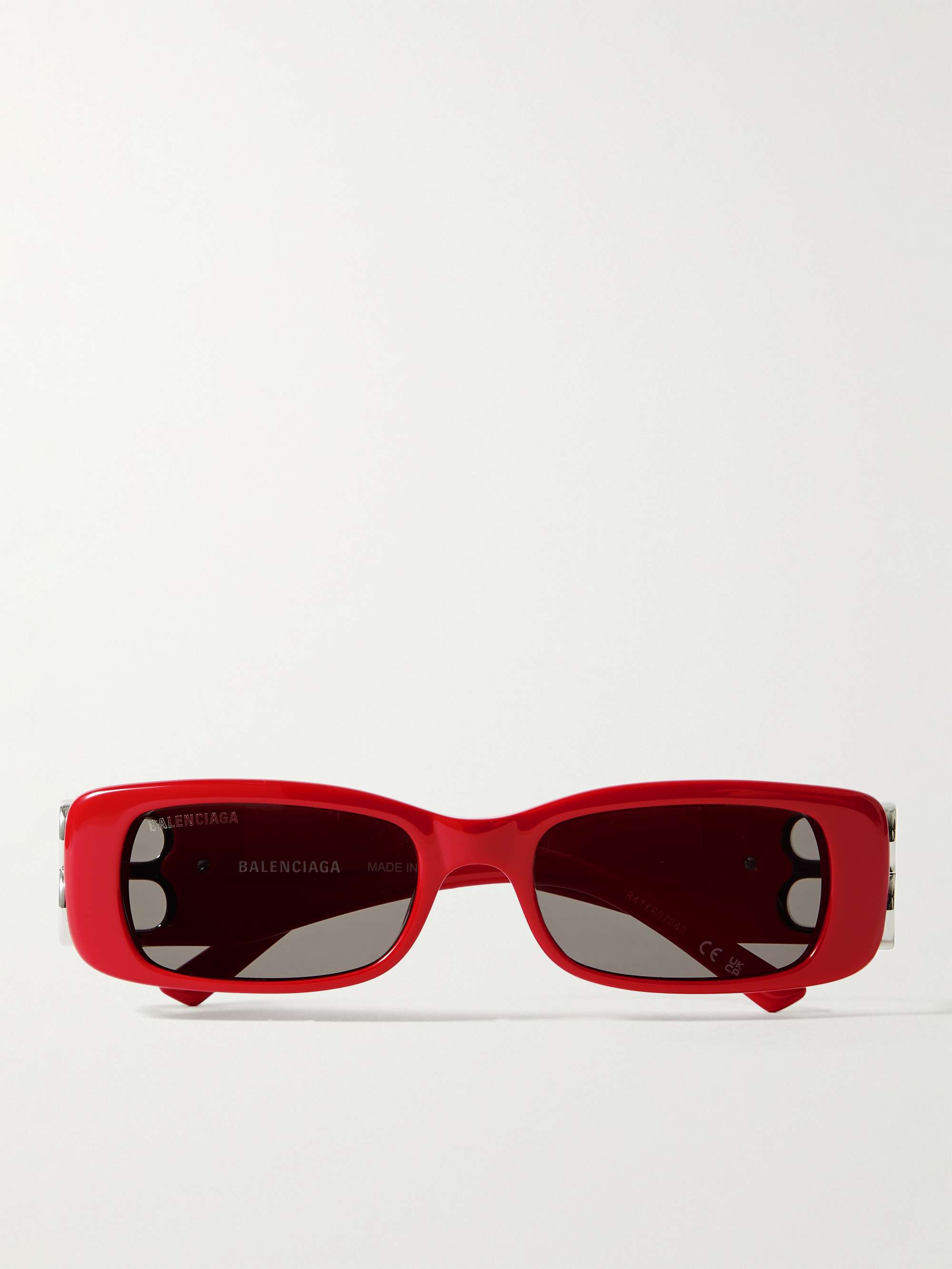 BALENCIAGA EYEWEAR Rectangular-Frame Acetate and Silver-Tone Sunglasses for  Men | MR PORTER