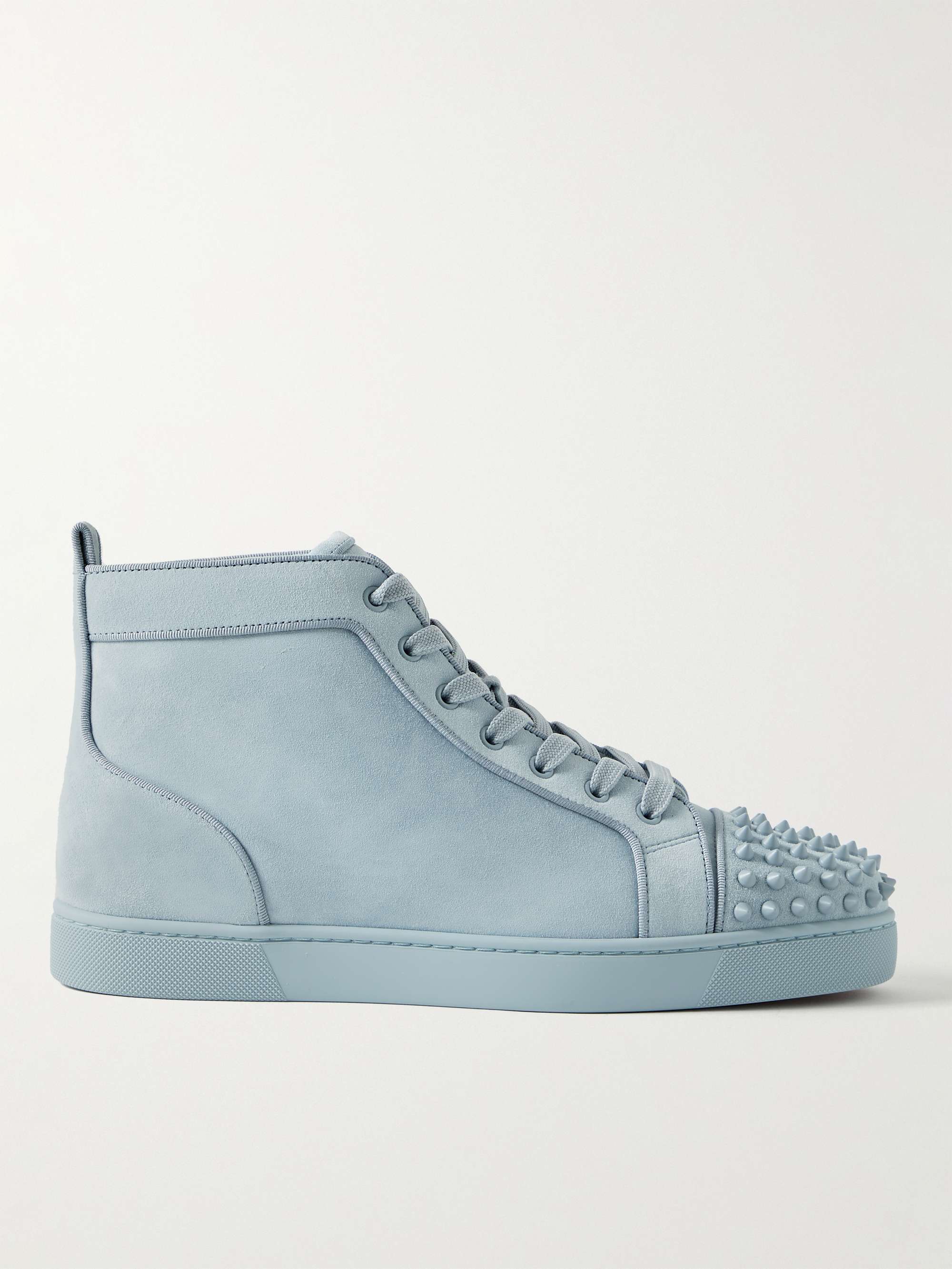 CHRISTIAN LOUBOUTIN Lou Spikes Orlato Suede High-Top Sneakers for Men | MR  PORTER