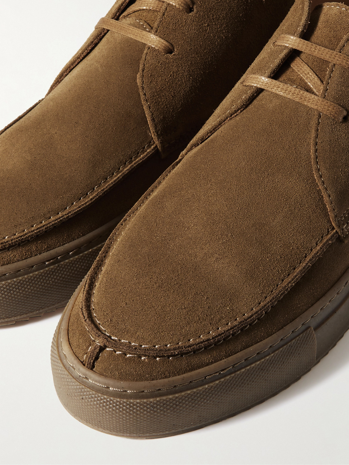 Shop Mr P Larry Split-toe Regenerated Suede By Evolo® Chukka Boots In Brown