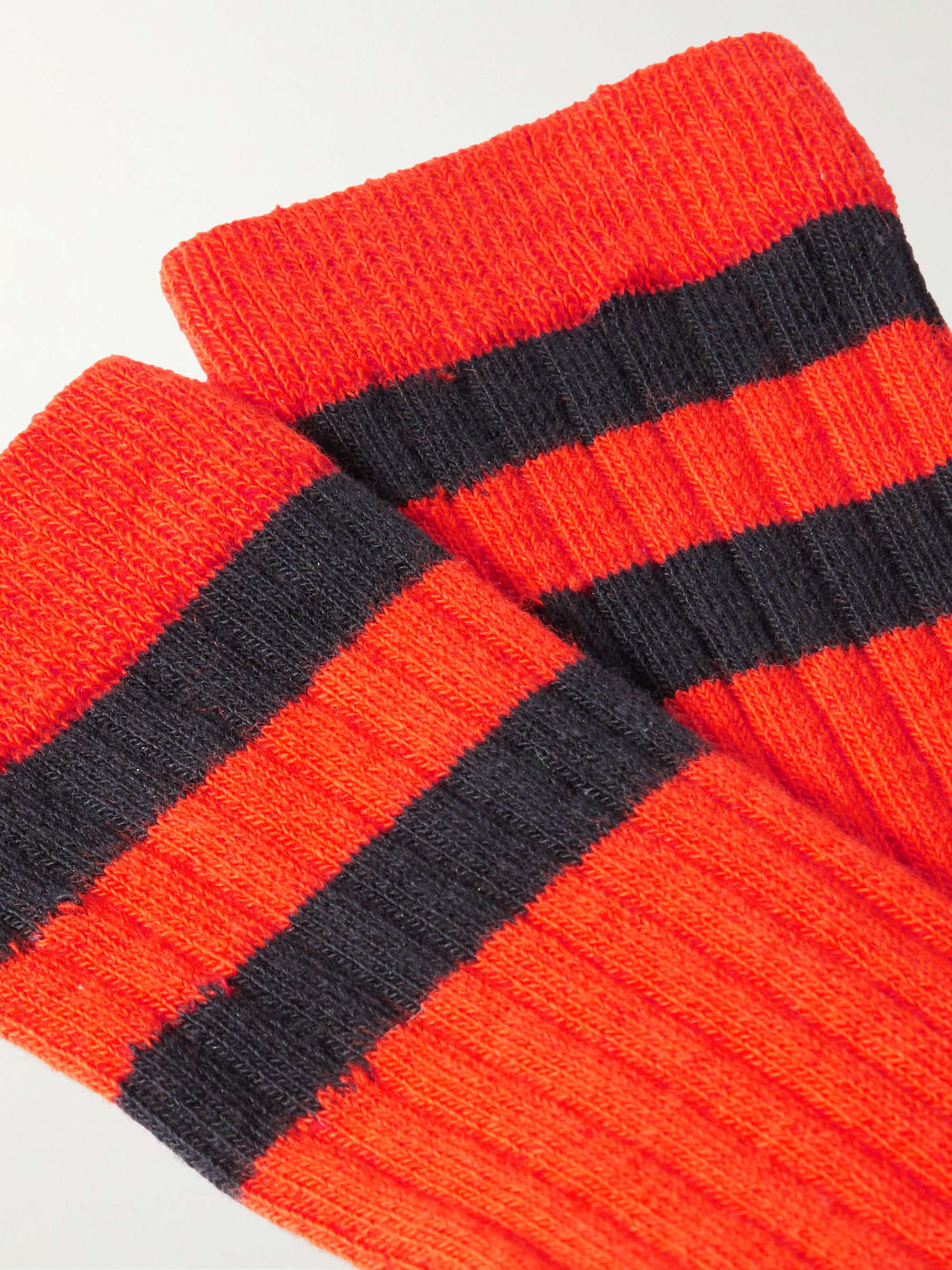 Samu Socken aus einer Stretch-Baumwollmischung in Rippstrick mit Streifen |  MR PORTER