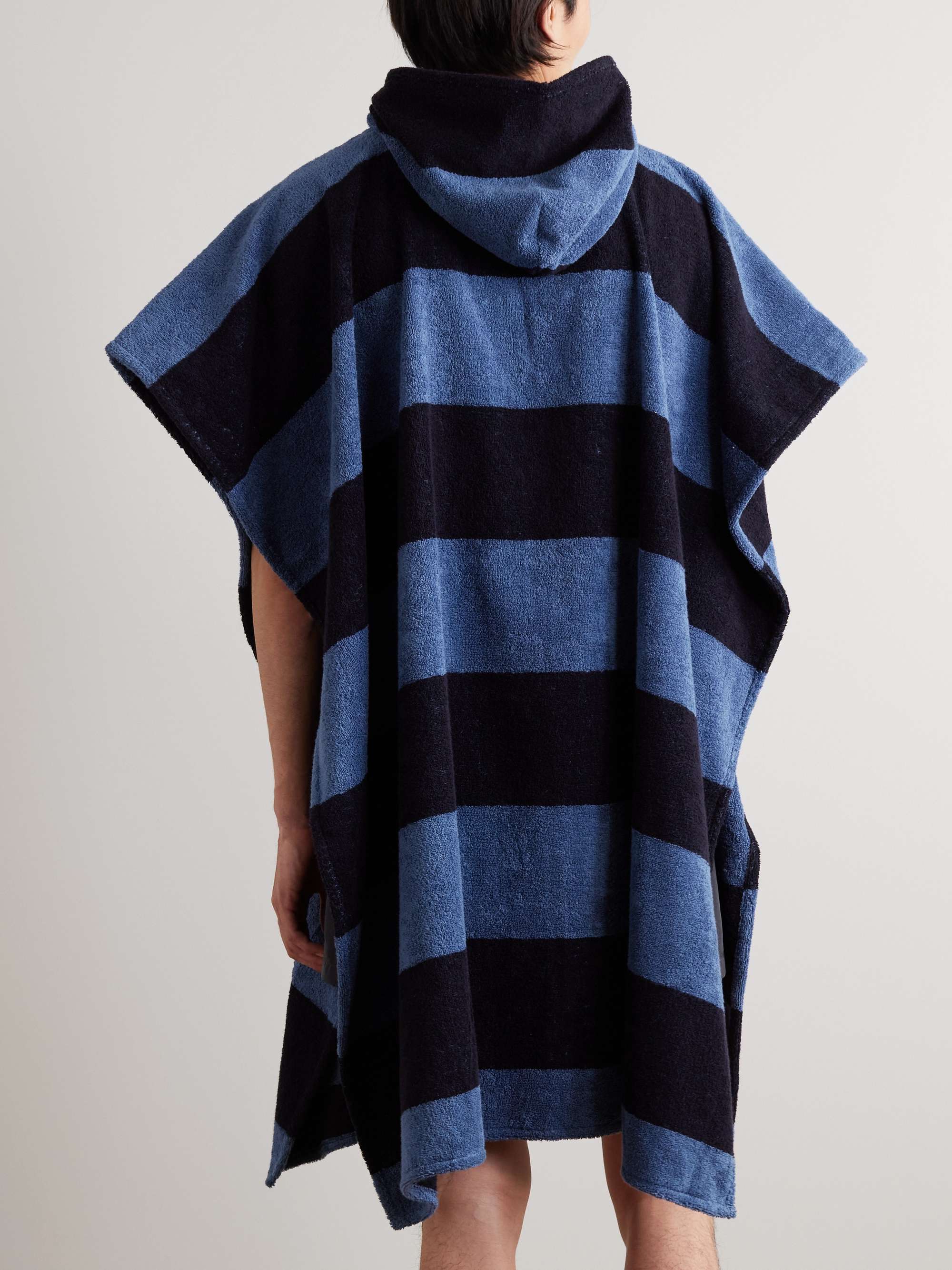 ARKET Jemima Striped Cotton-Terry Hooded Poncho | MR PORTER