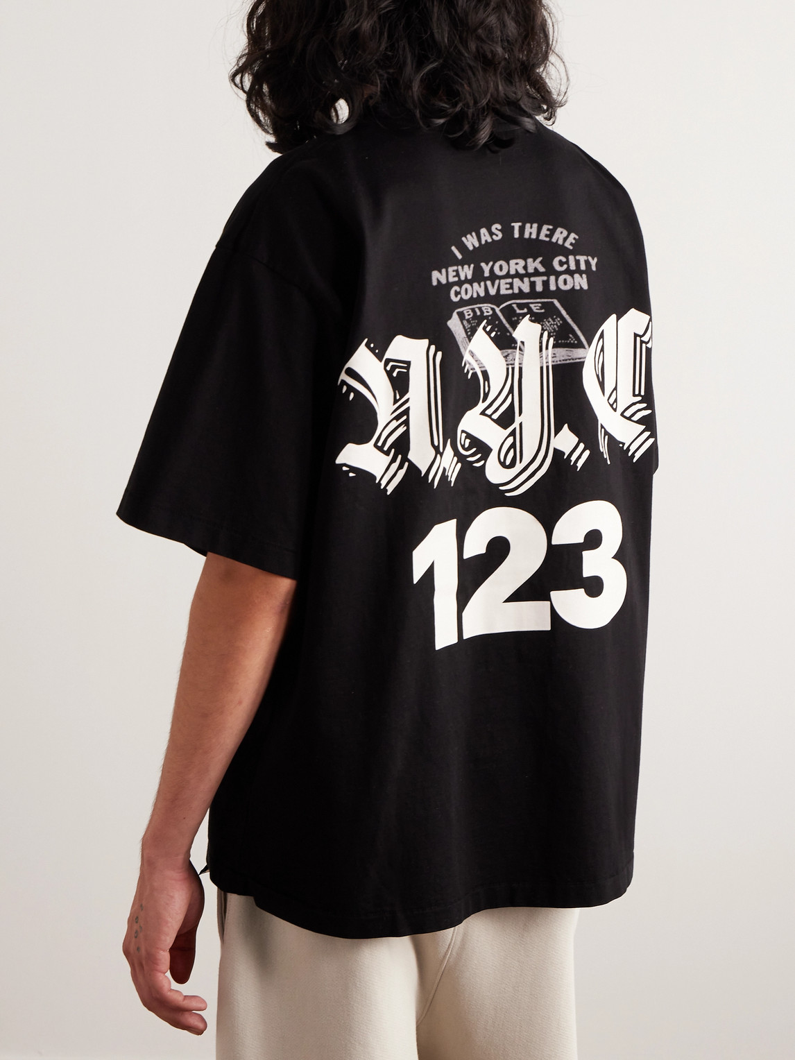 RRR123 - C.V.A. NYC Logo-Print Appliquéd Cotton-Jersey T-Shirt