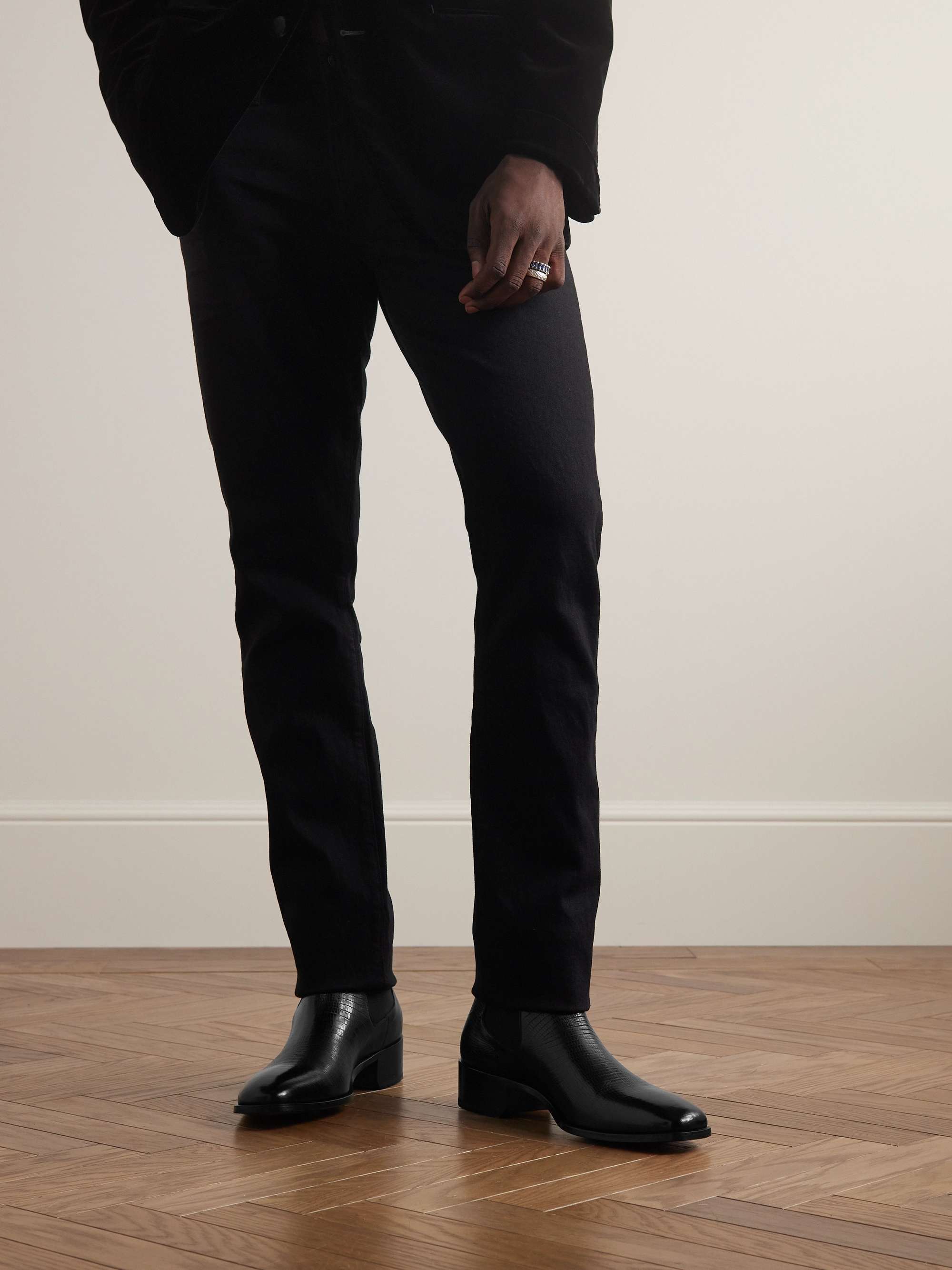 TOM FORD Alec Croc-Effect Leather Chelsea Boots for Men | MR PORTER