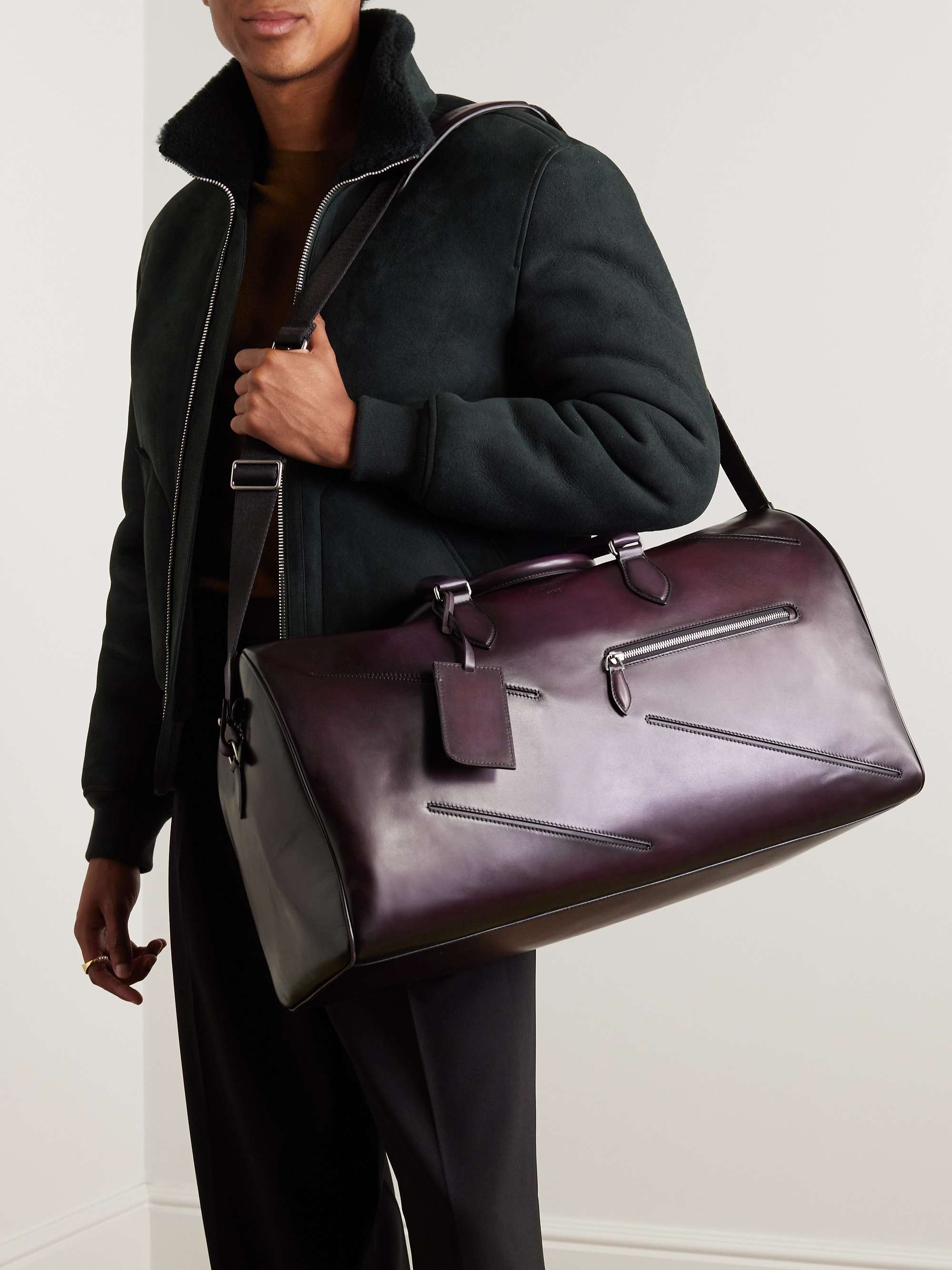 BERLUTI Jour Off Scritto Venezia Leather Weekend Bag for Men | MR PORTER