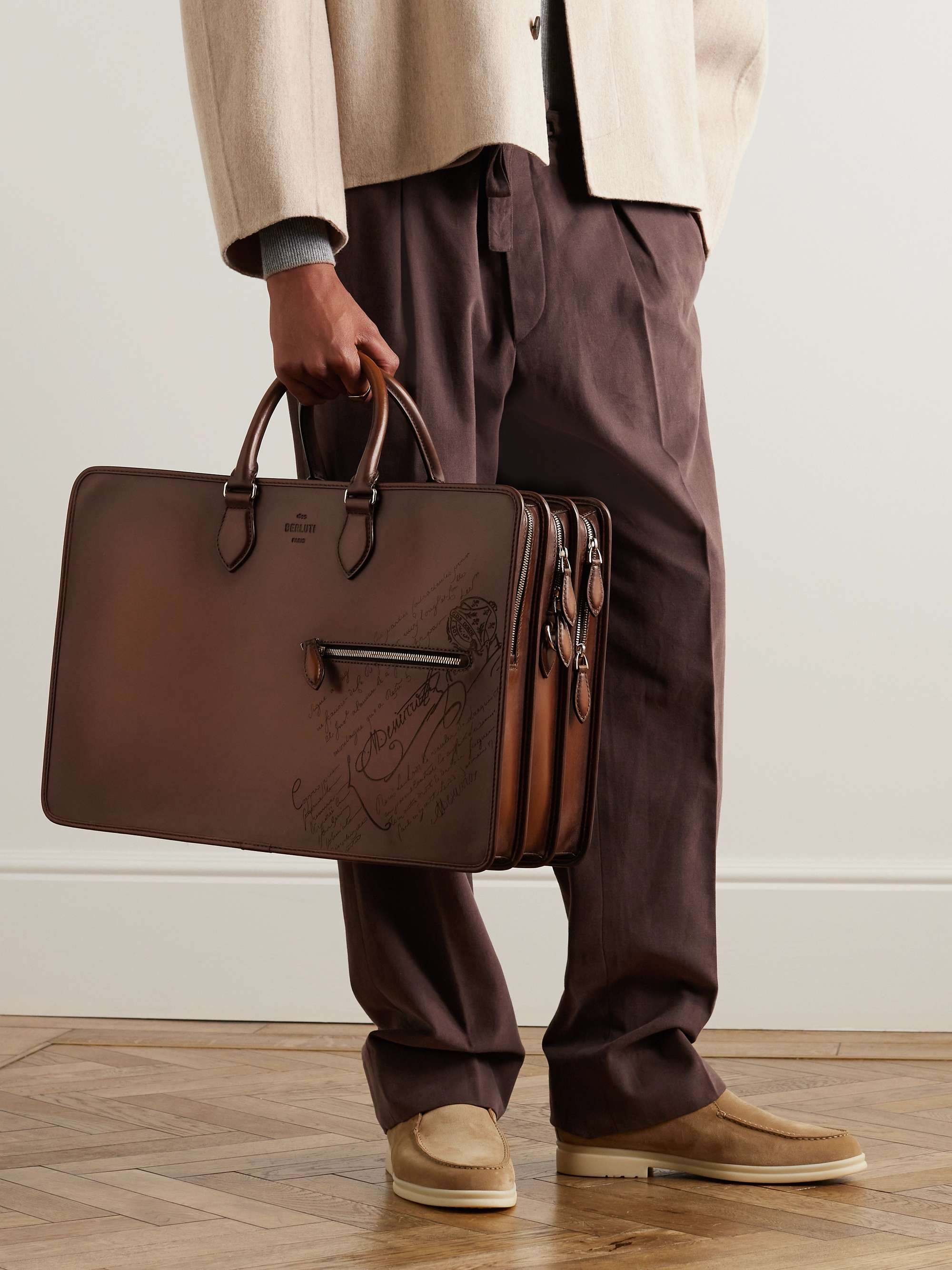 BERLUTI 3 Nuits Neo Scritto Venezia Leather Briefcase for Men | MR PORTER