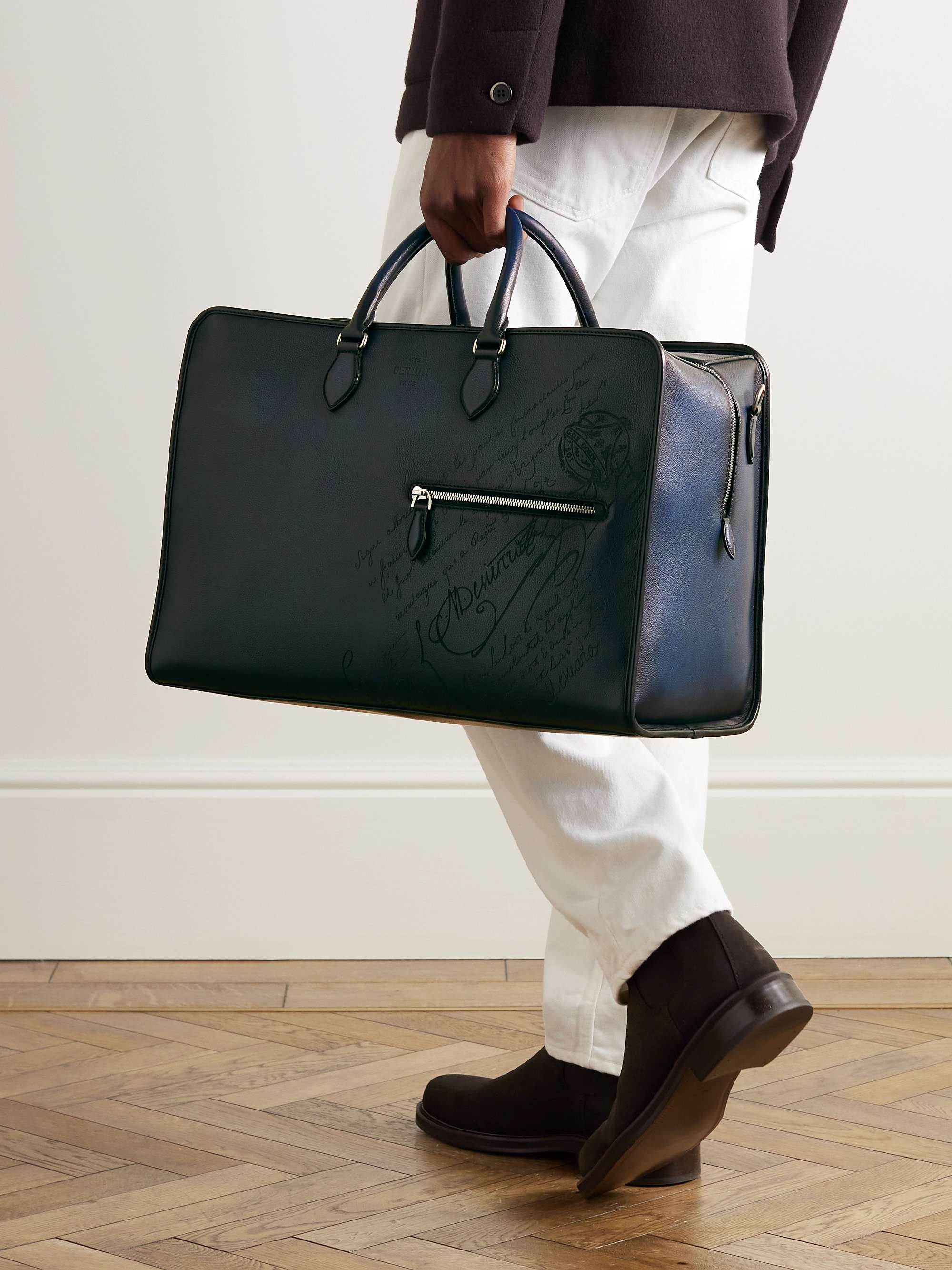 BERLUTI Overnight Scritto Venezia Leather Weekend Bag for Men | MR PORTER