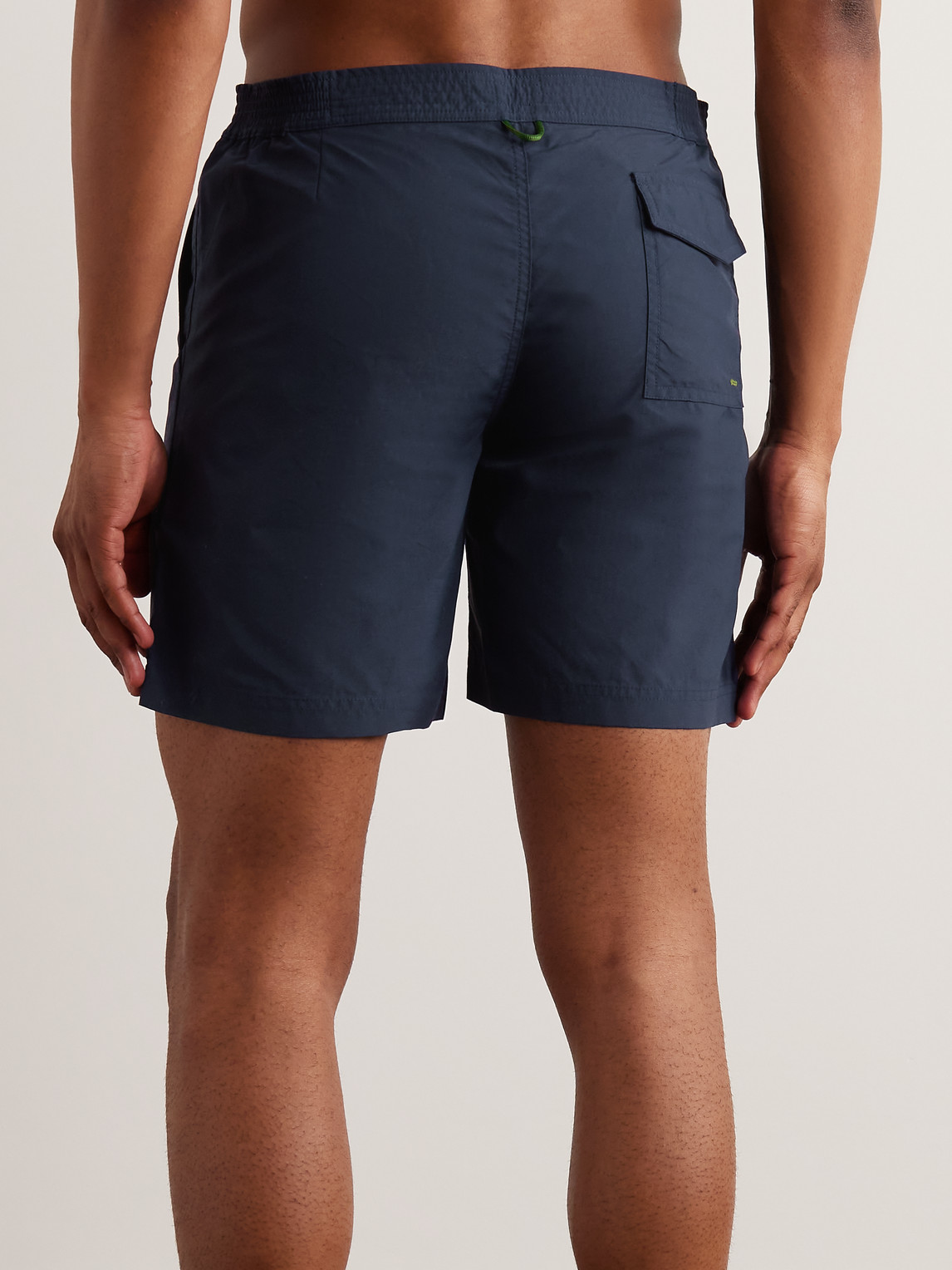 Shop Sid Mashburn Straight-leg Mid-length Swim Shorts In Blue