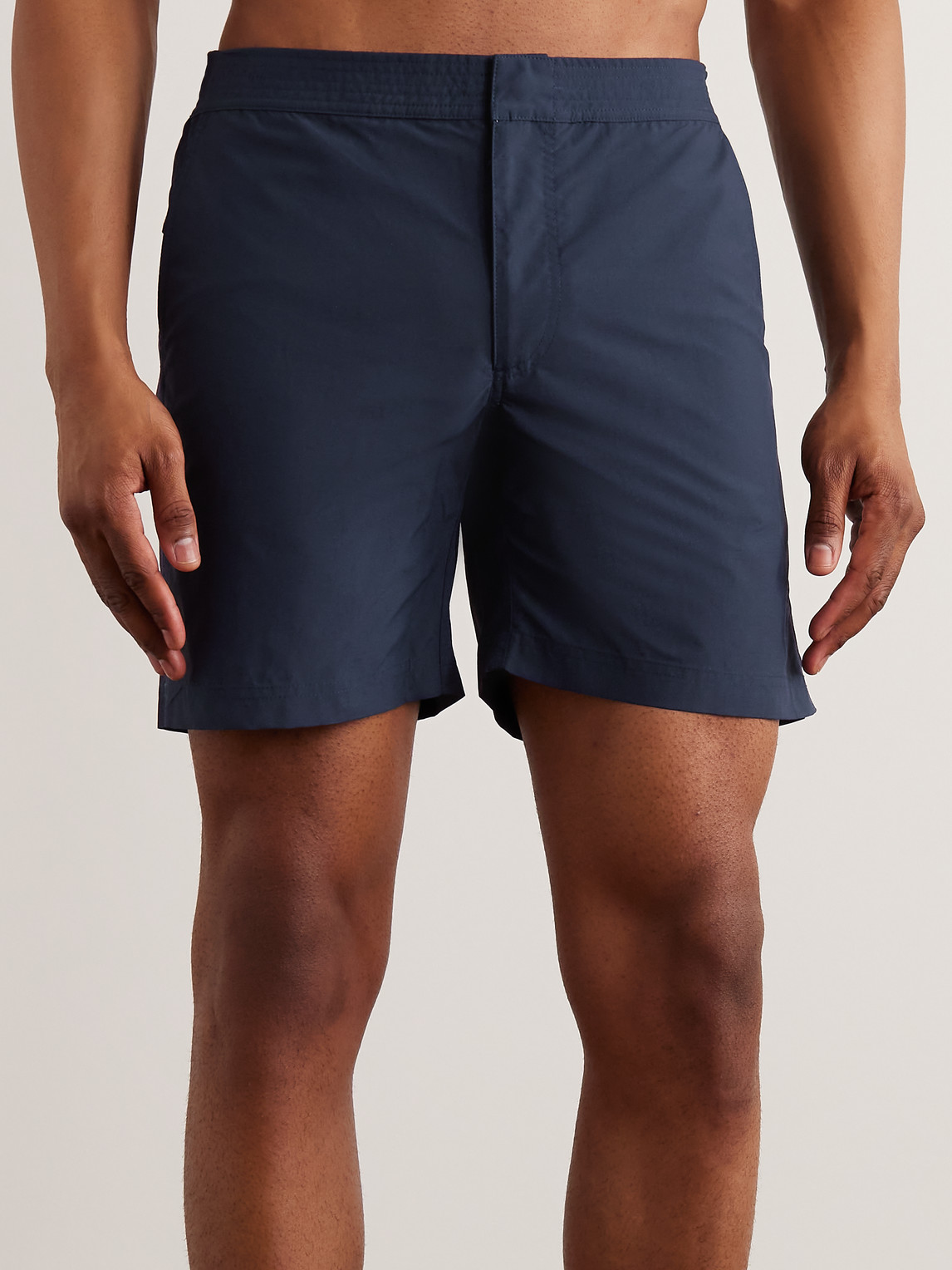 Shop Sid Mashburn Straight-leg Mid-length Swim Shorts In Blue