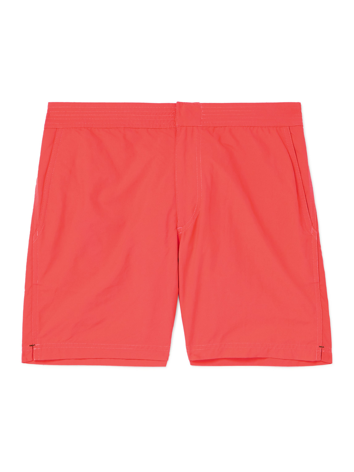 Sid Mashburn Straight-leg Mid-length Swim Shorts In Orange