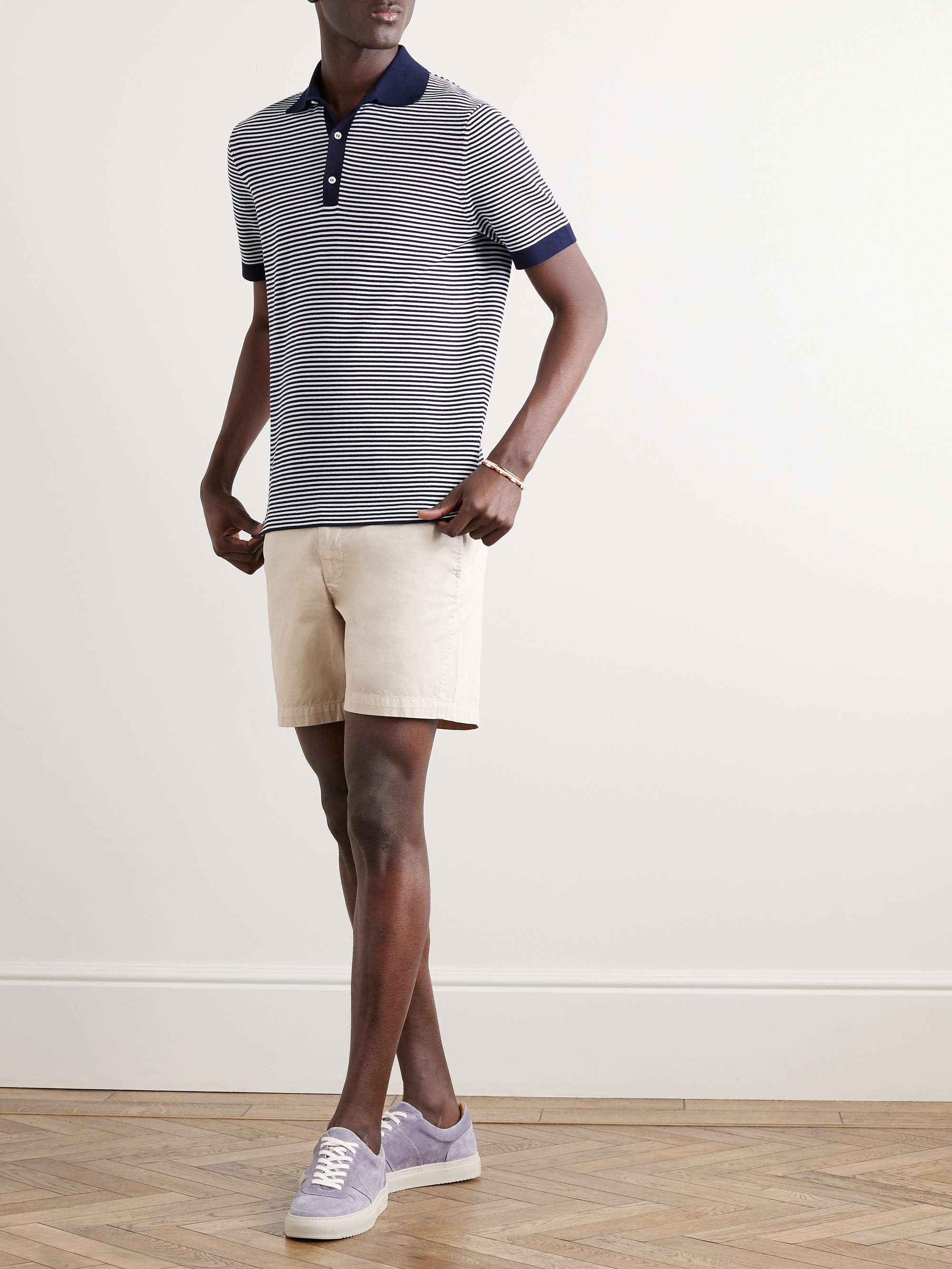 SID MASHBURN Striped Cotton Polo Shirt for Men | MR PORTER