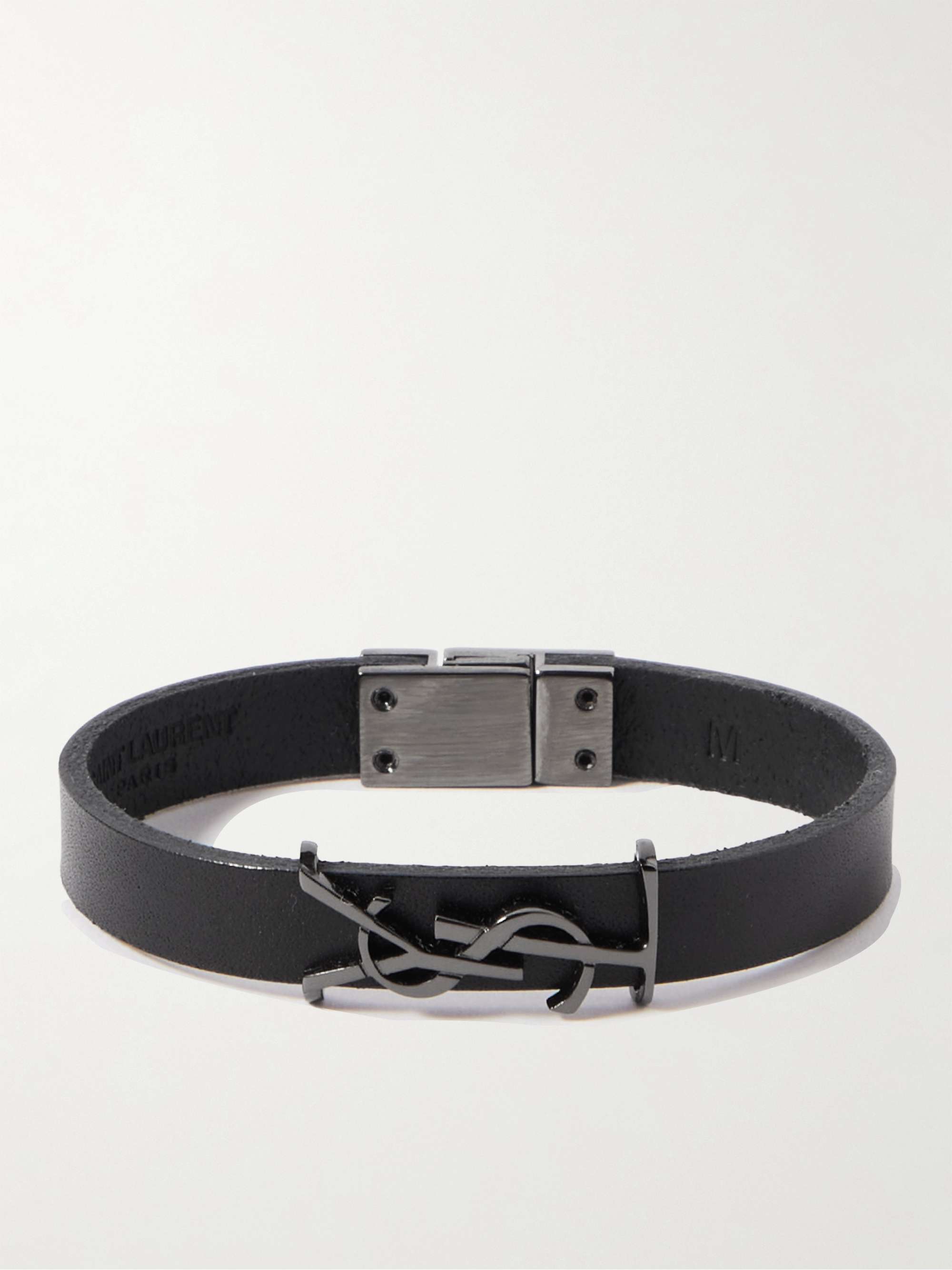 Opyum Armband aus Leder mit silberfarbenen Details von SAINT LAURENT für  Herren | MR PORTER