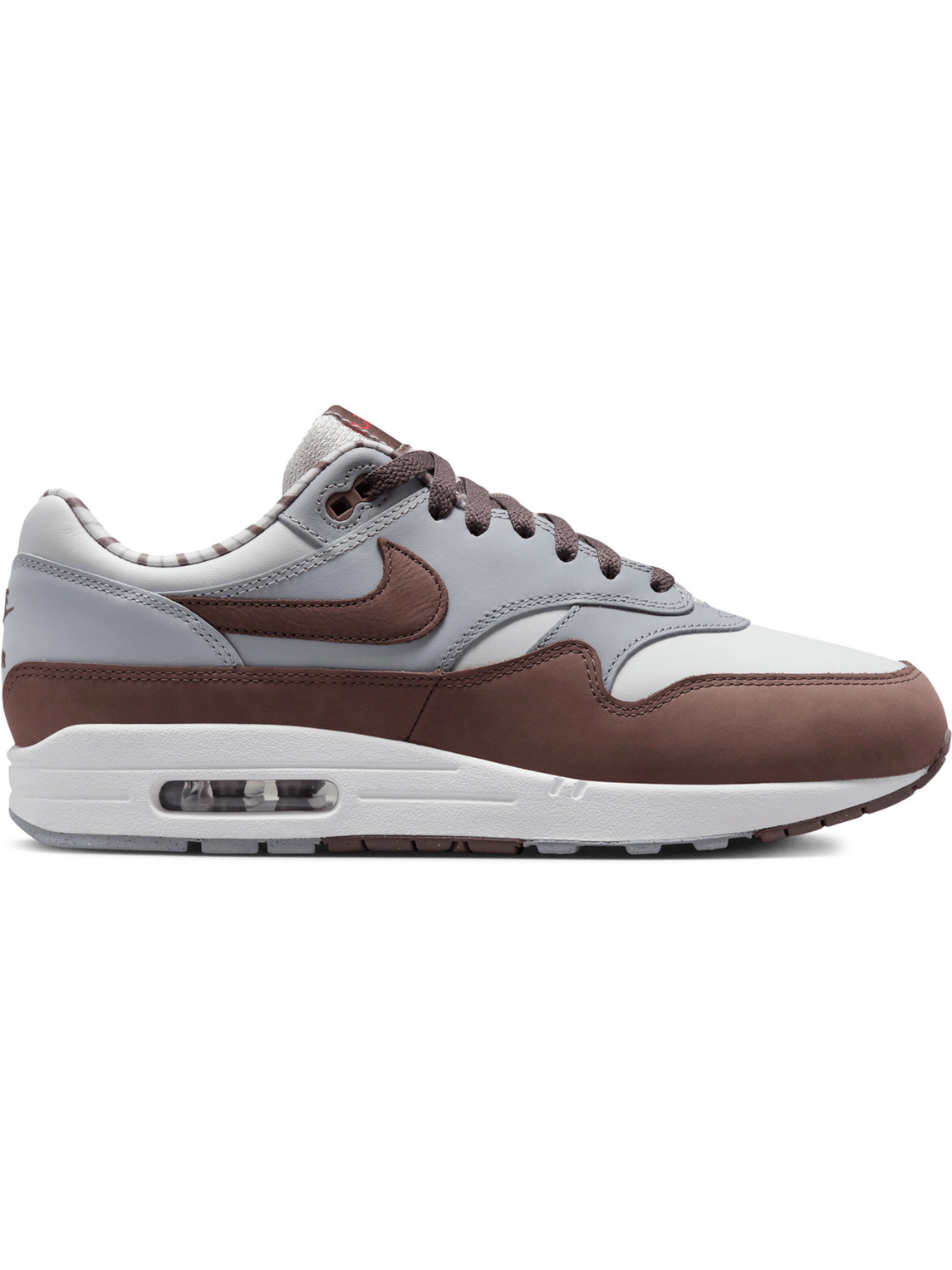 Nike Air Max 1 Leather Sneakers In Summit White/plum Eclipse-wolf Grey |  ModeSens