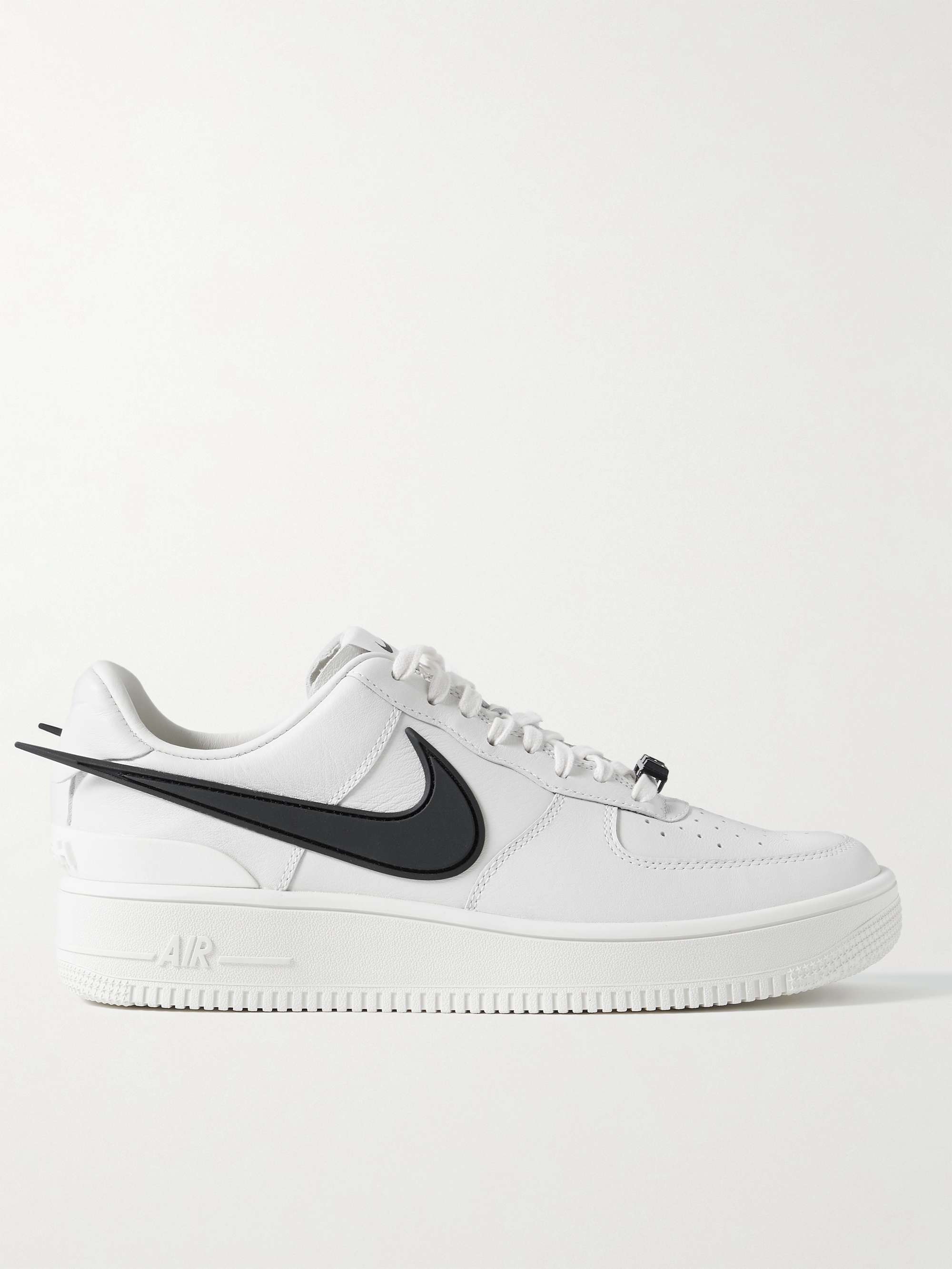 NIKE + AMBUSH Air Force 1 Rubber-Trimmed Leather Sneakers | MR PORTER