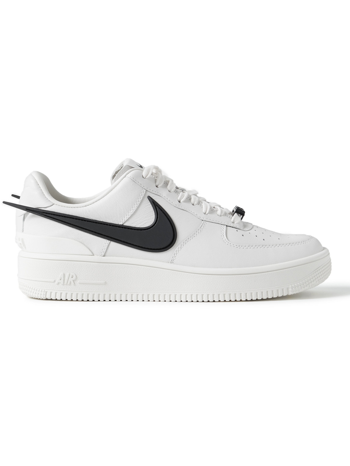 NIKE AMBUSH AIR FORCE 1 RUBBER-TRIMMED LEATHER SNEAKERS 