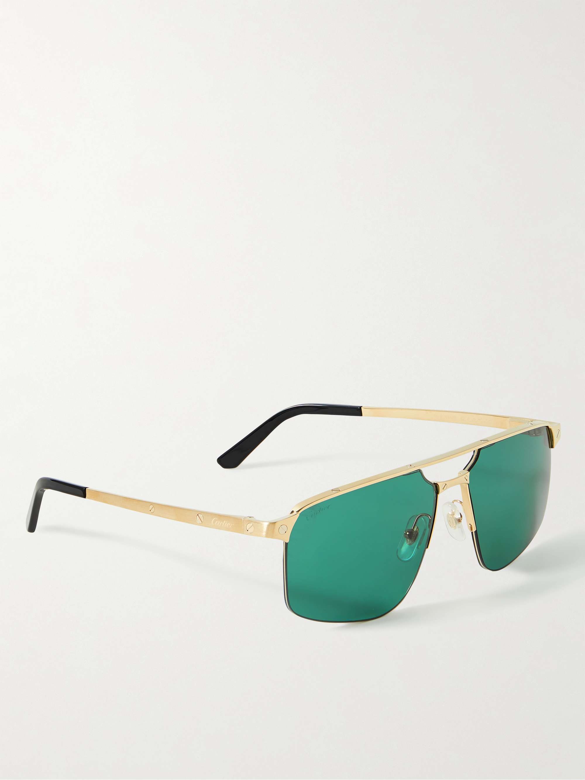 CARTIER EYEWEAR Aviator-Style Gold-Tone Sunglasses for Men | MR PORTER