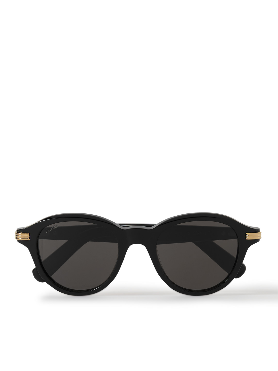 Cartier Round-frame Acetate Sunglasses In Black