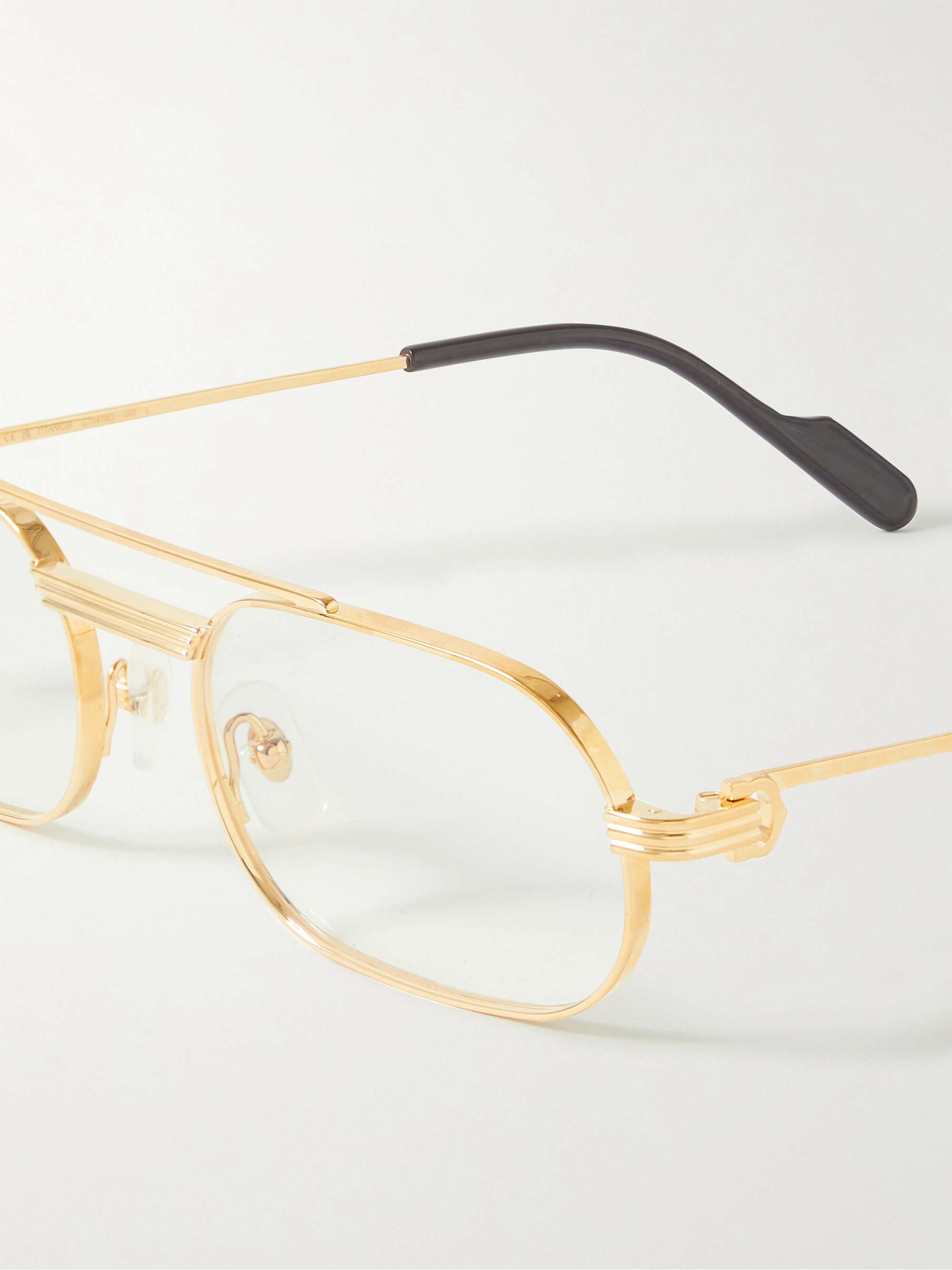 CARTIER EYEWEAR Aviator-Style Gold-Tone Optical Glasses for Men | MR PORTER