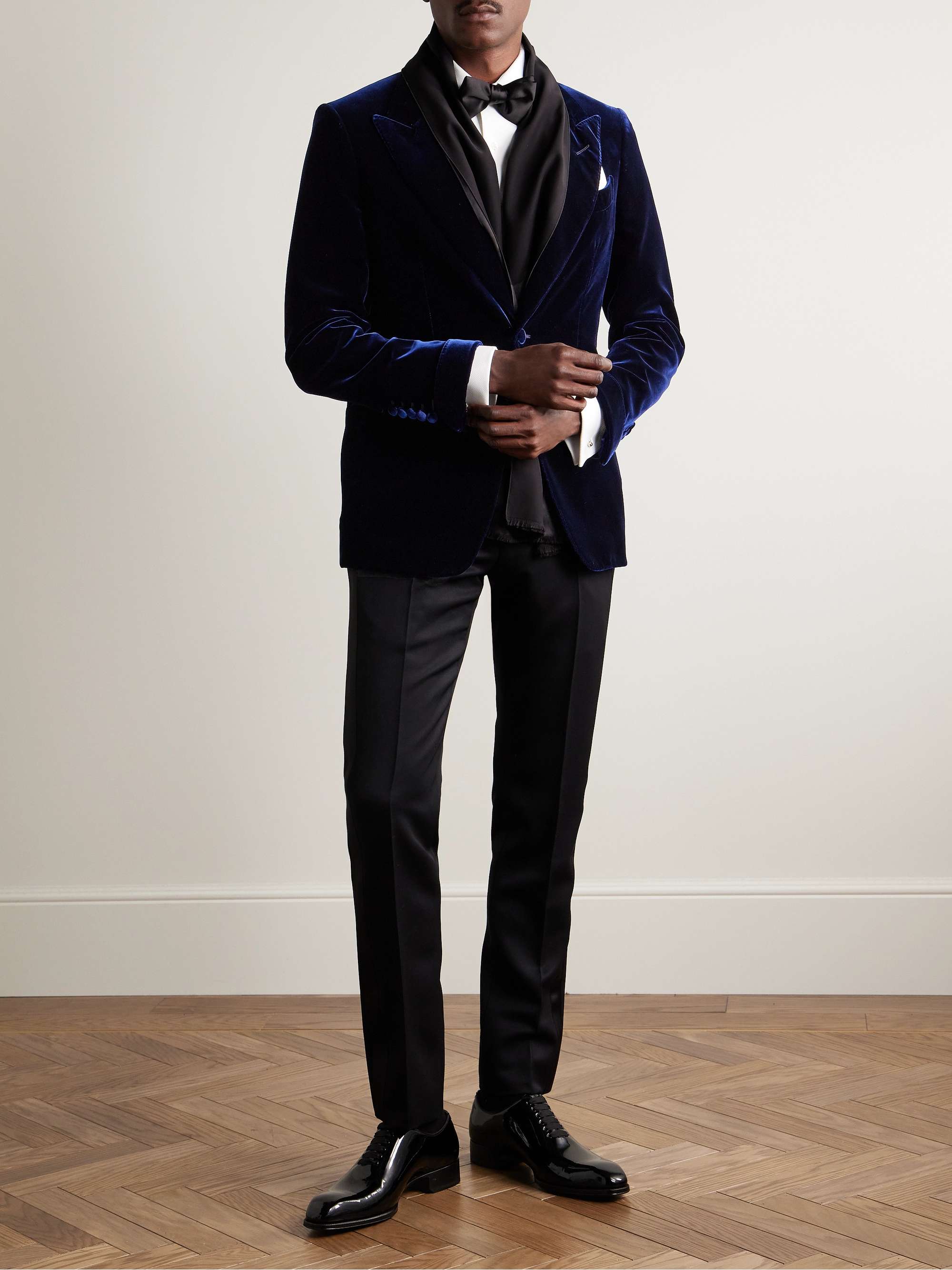 TOM FORD Shelton Slim-Fit Velvet Tuxedo Jacket for Men | MR PORTER