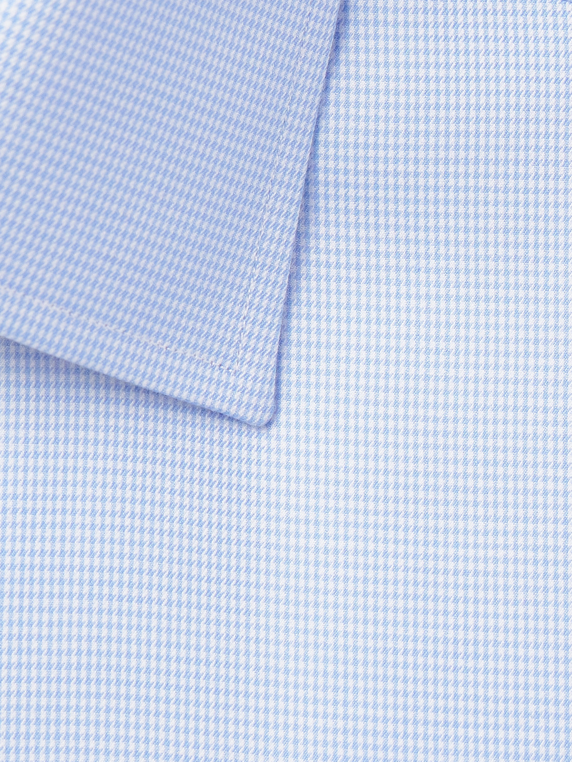 Shop Tom Ford Houndstooth Cotton And Lyocell-blend Shirt In Blue